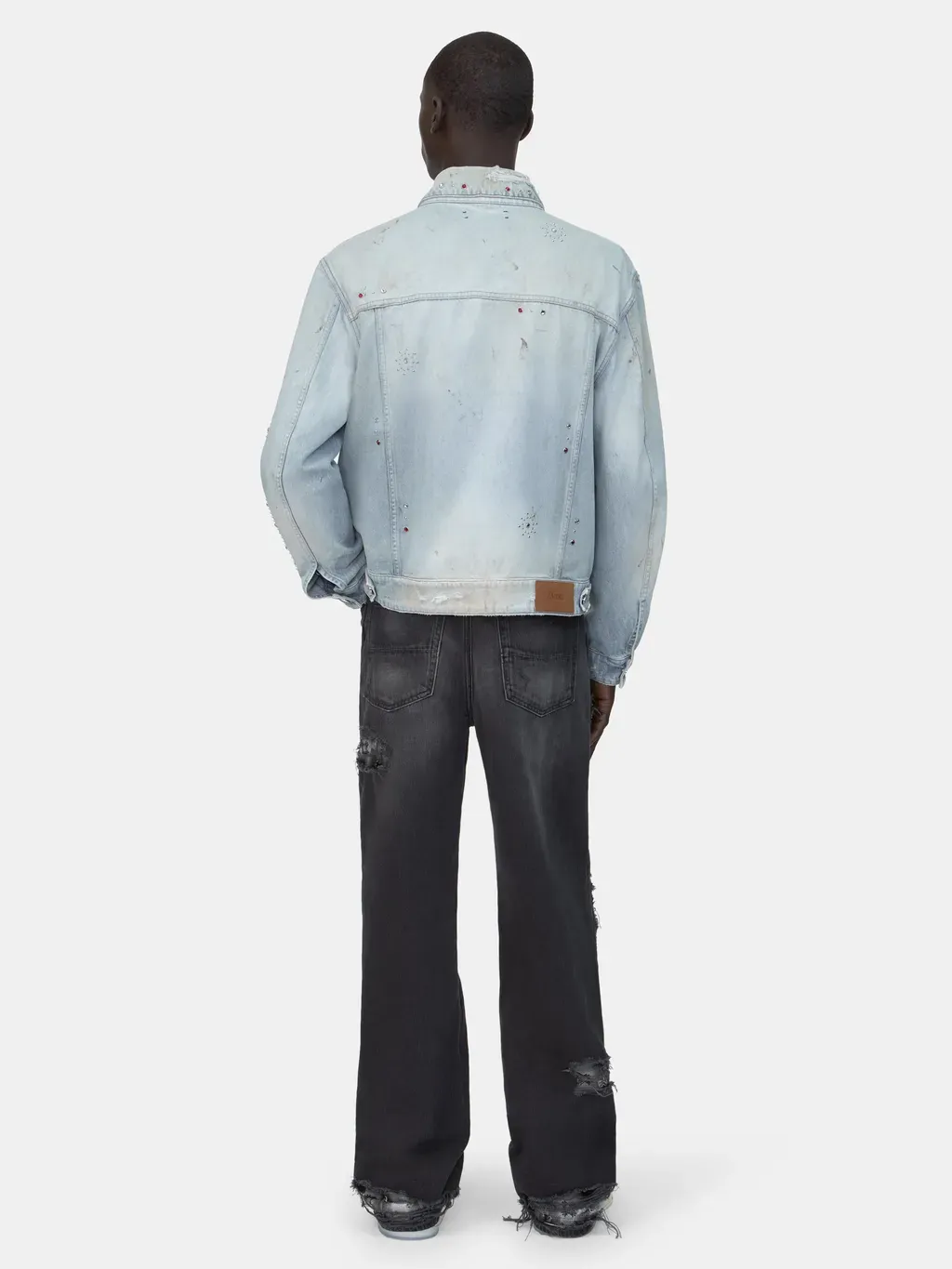 Bones Studded Trucker Jacket - Perfect Antique Indigo