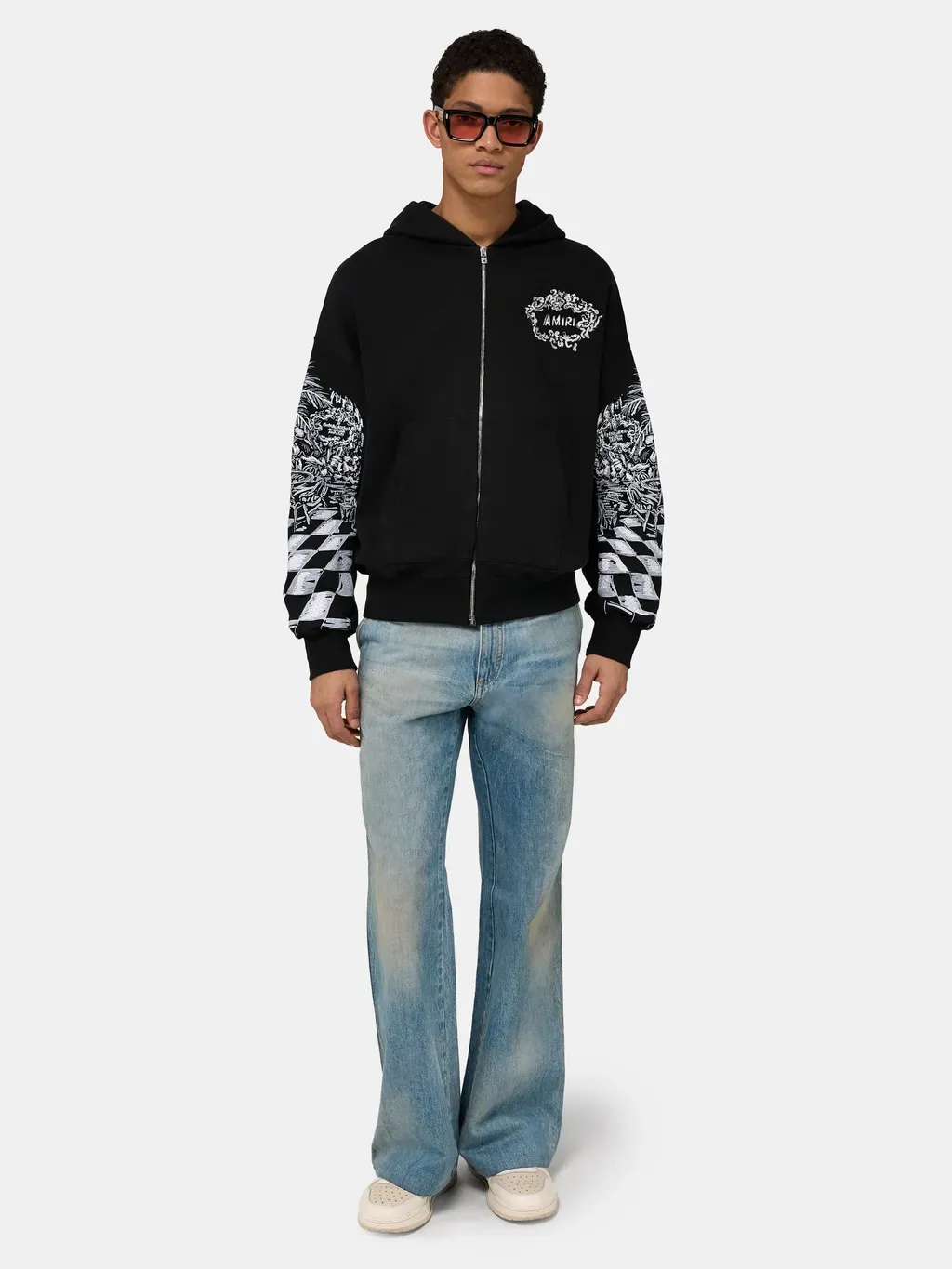 Chateau Sketch Zip Hoodie - Black