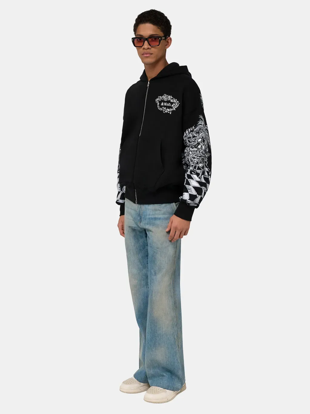 Chateau Sketch Zip Hoodie - Black