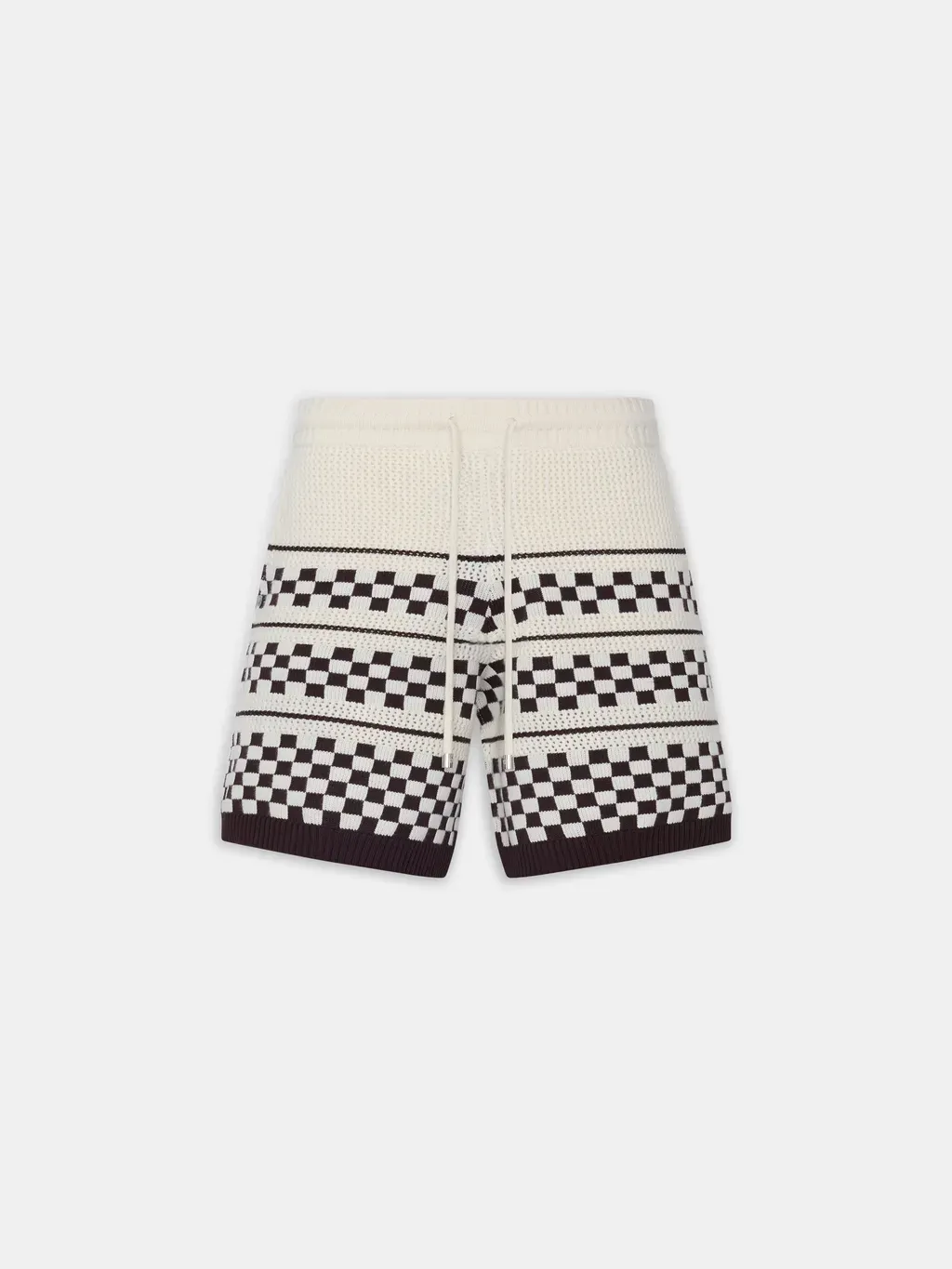 Checkered Mesh Short - Alabaster