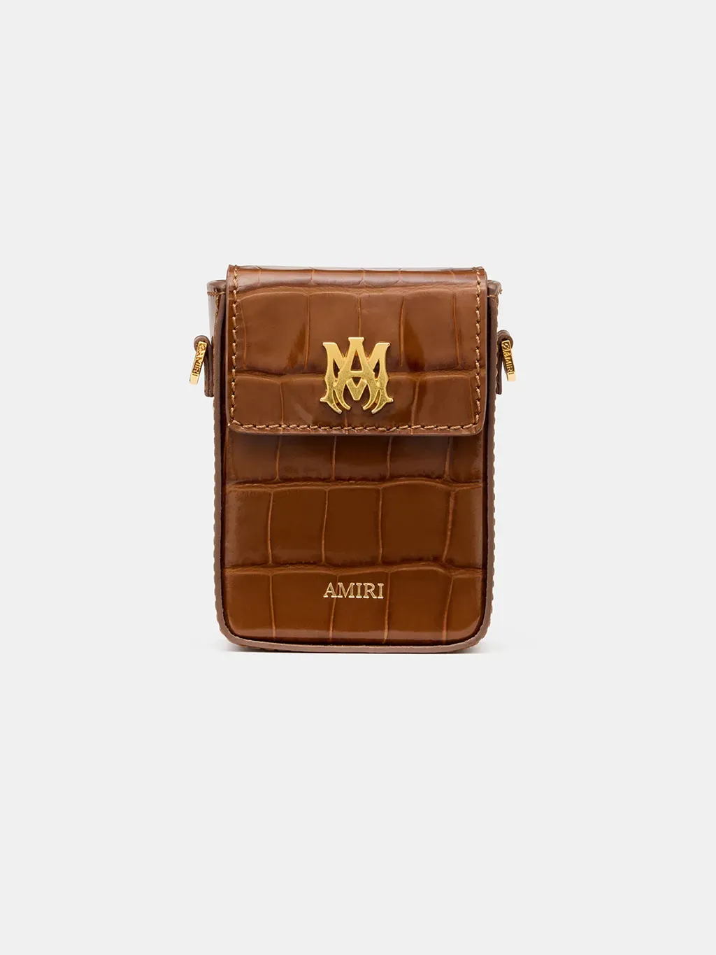 Croc Embossed Cigarette Case - Malt
