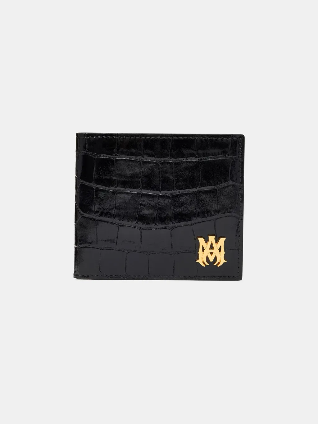Croc Embossed Bifold - Black