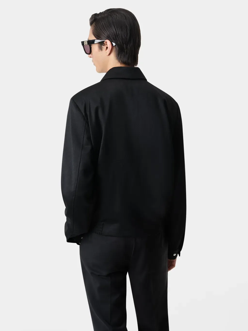 Double Pocket Zip Blouson-Black