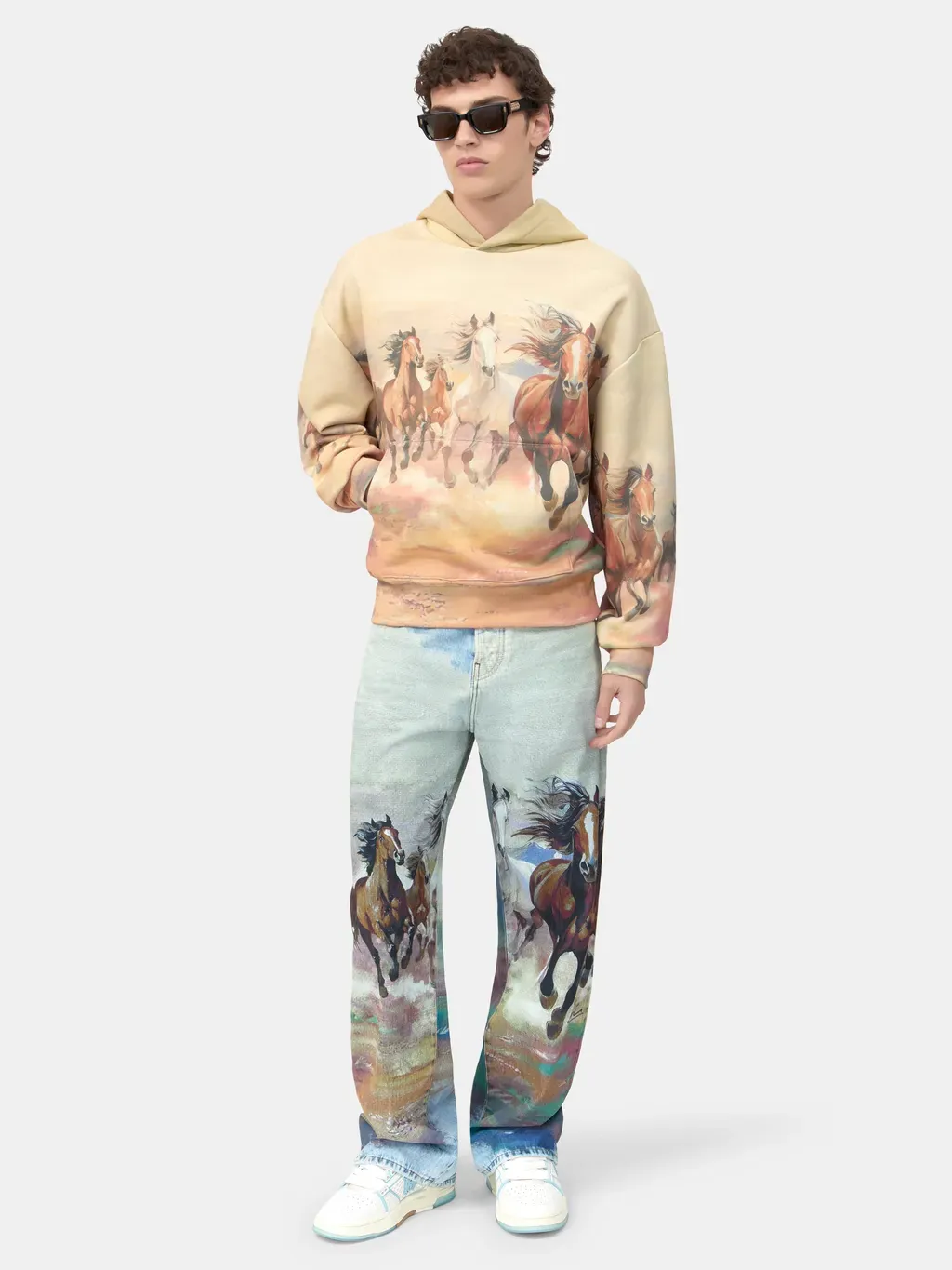 Horses Oversized Hoodie - Multi