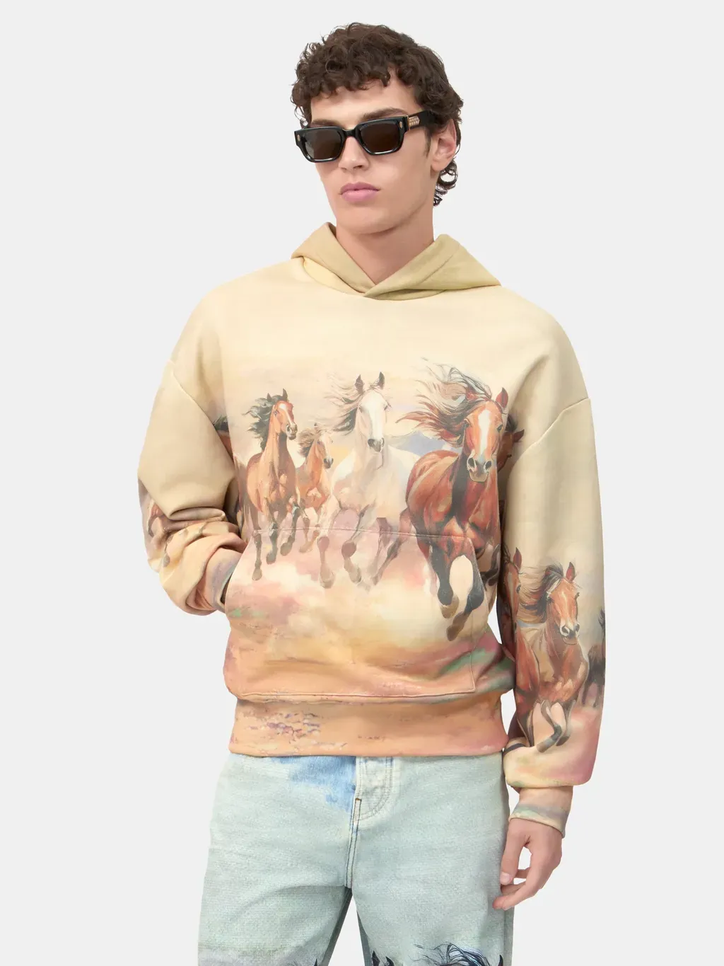 Horses Oversized Hoodie - Multi