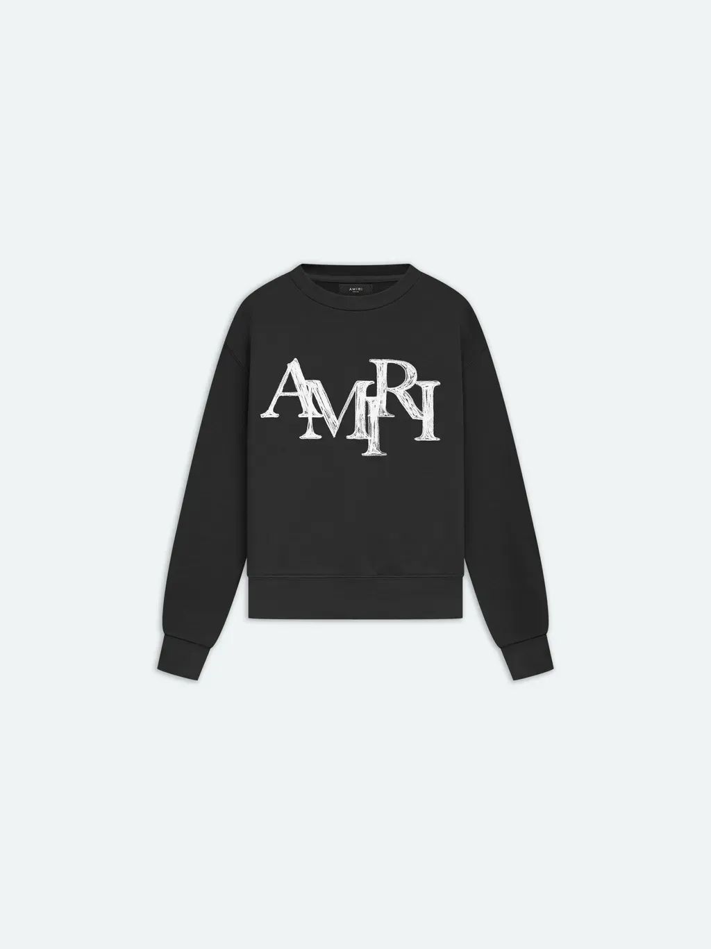 Kids - Amiri Staggered Scribble Crewneck - Black