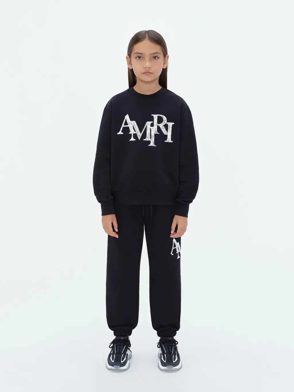 Kids - Amiri Staggered Scribble Sweatpant - Black