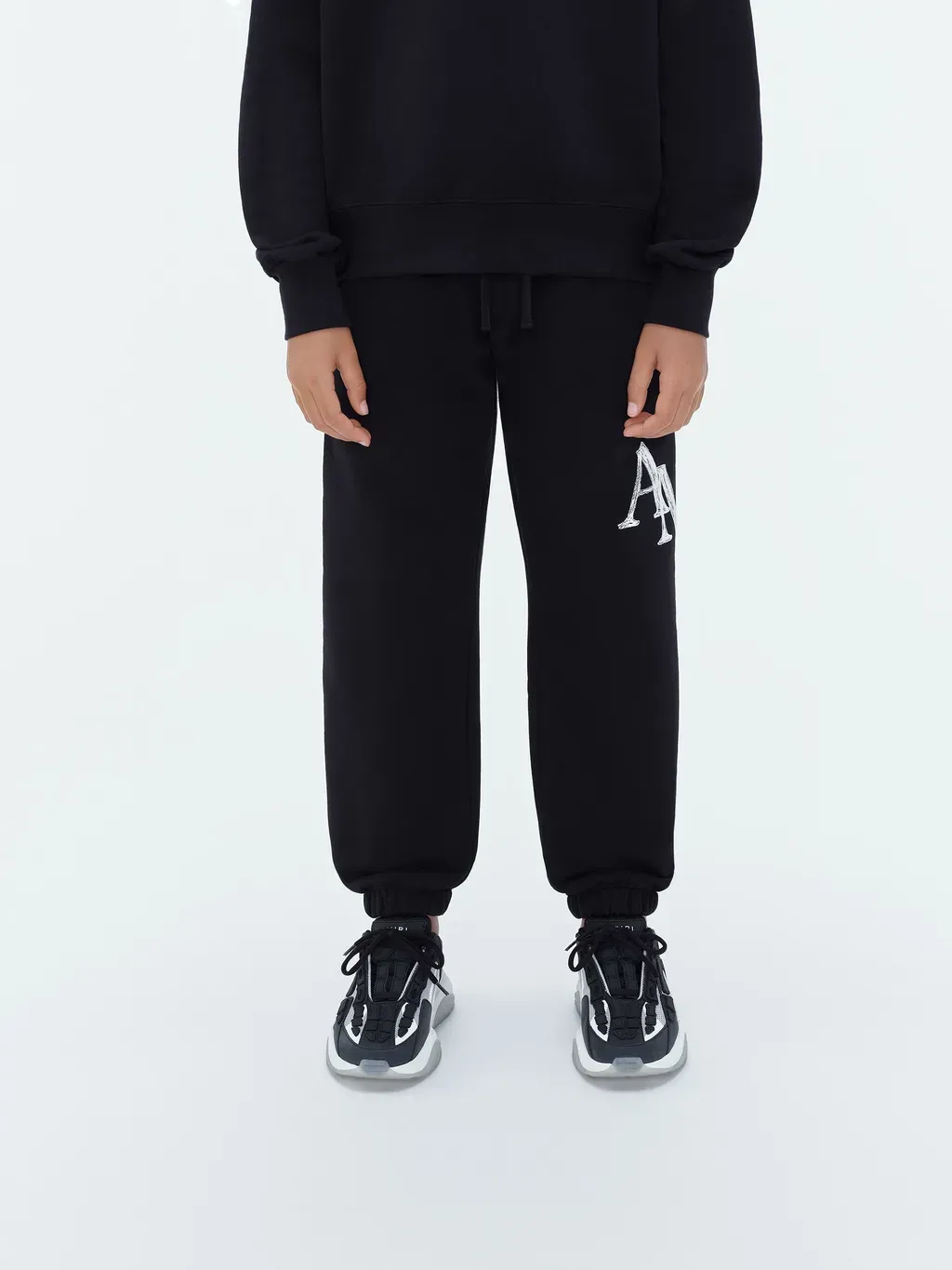 Kids - Amiri Staggered Scribble Sweatpant - Black