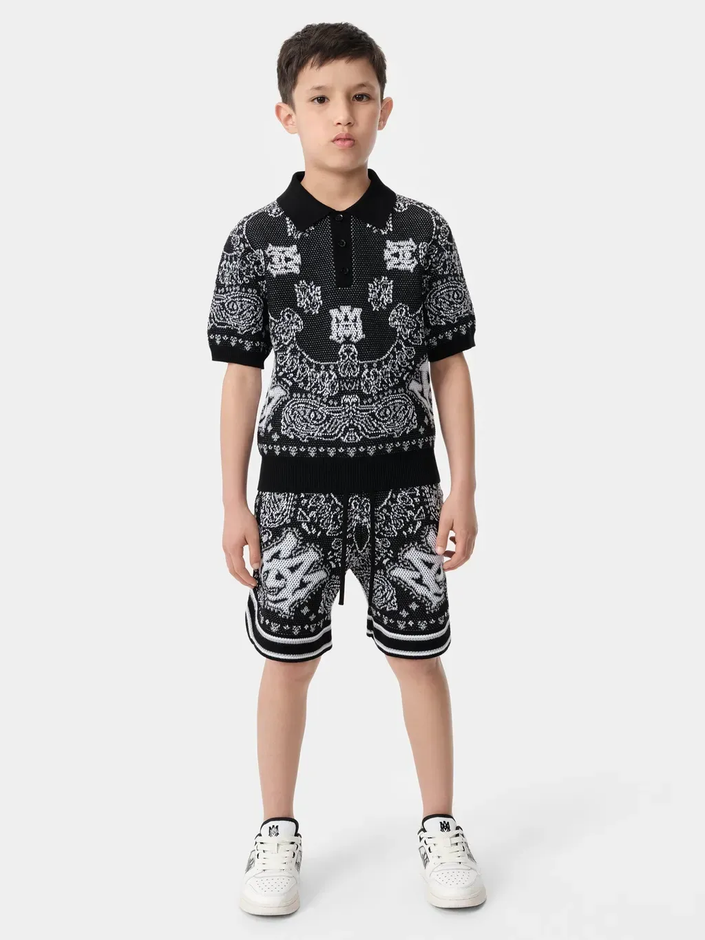 Kids - Kids' Bandana Polo - Black