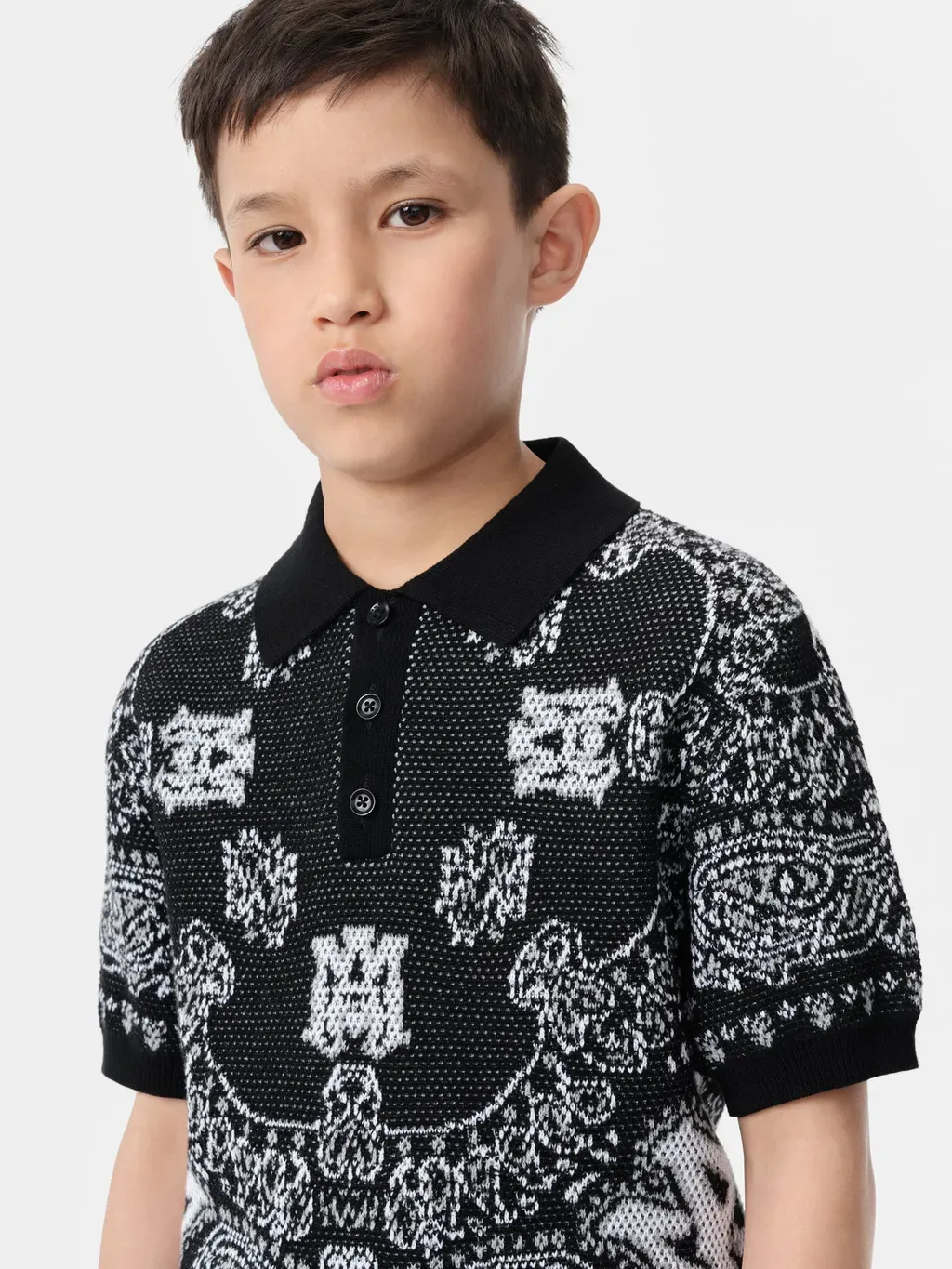 Kids - Kids' Bandana Polo - Black