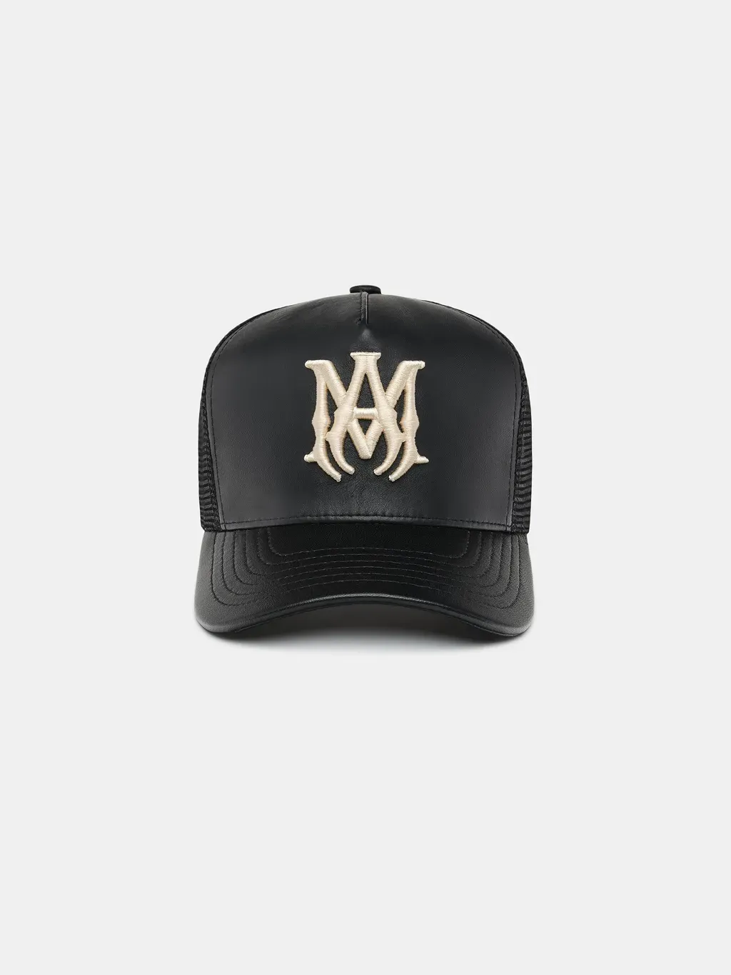 Leather Ma Trucker Hat - Black