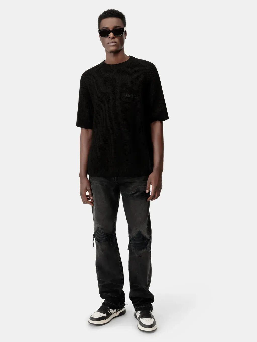 Leather Straight Mx1 Jean - Vintage Black