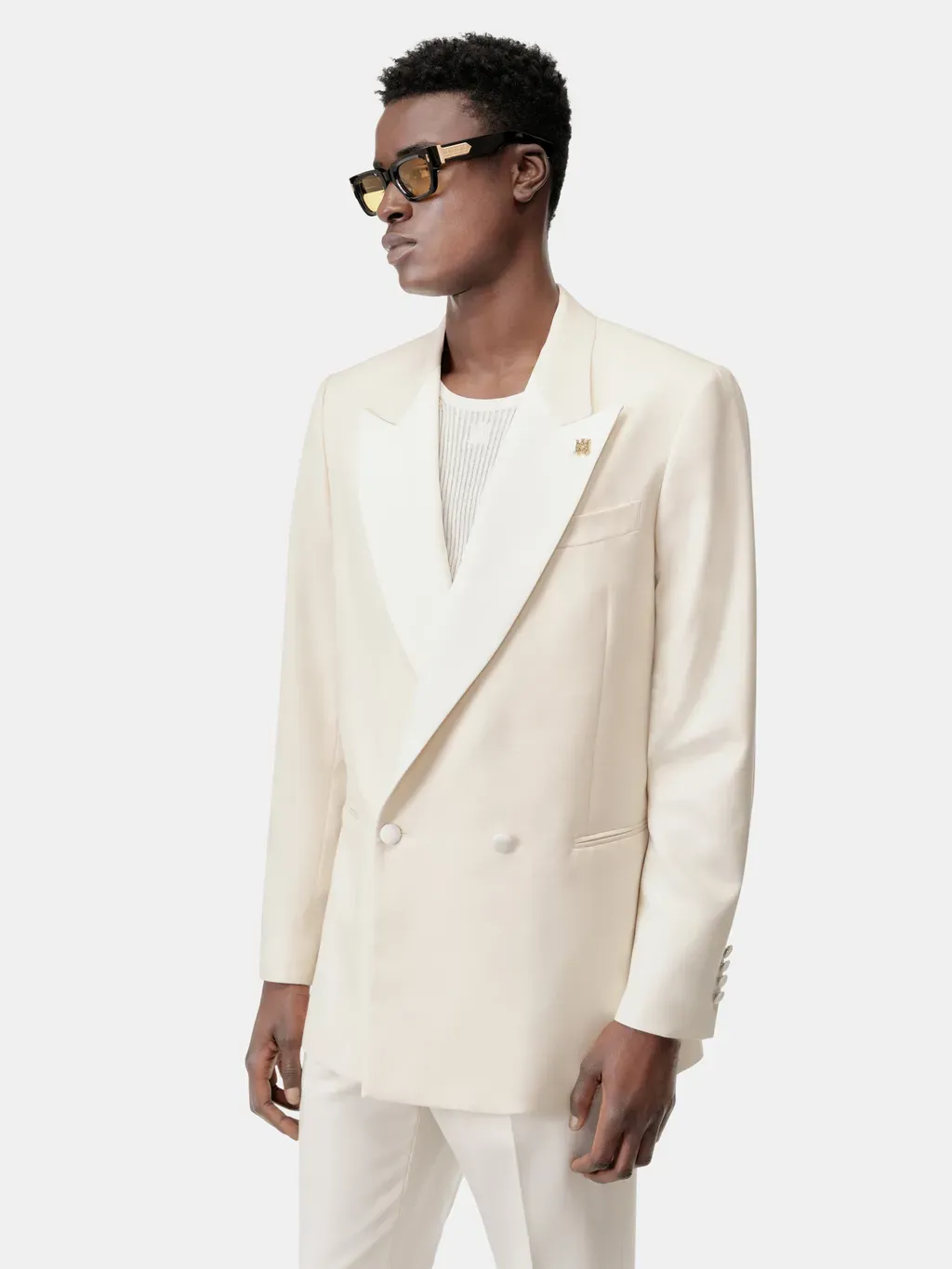 Ma Double-Breasted Blazer - Alabaster