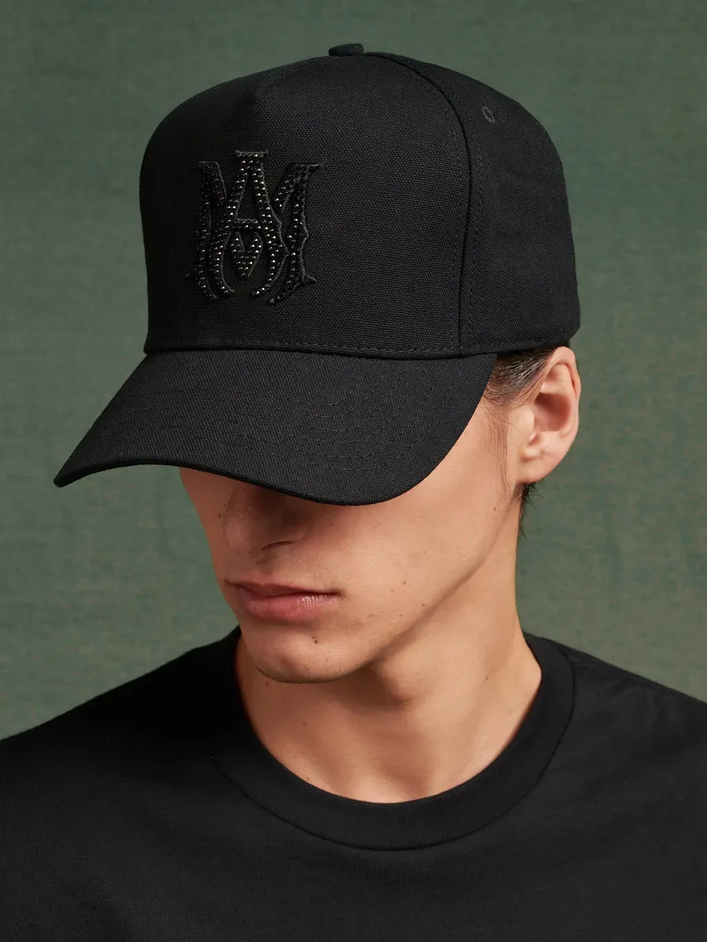 Ma Crystal Canvas Hat - Black Black