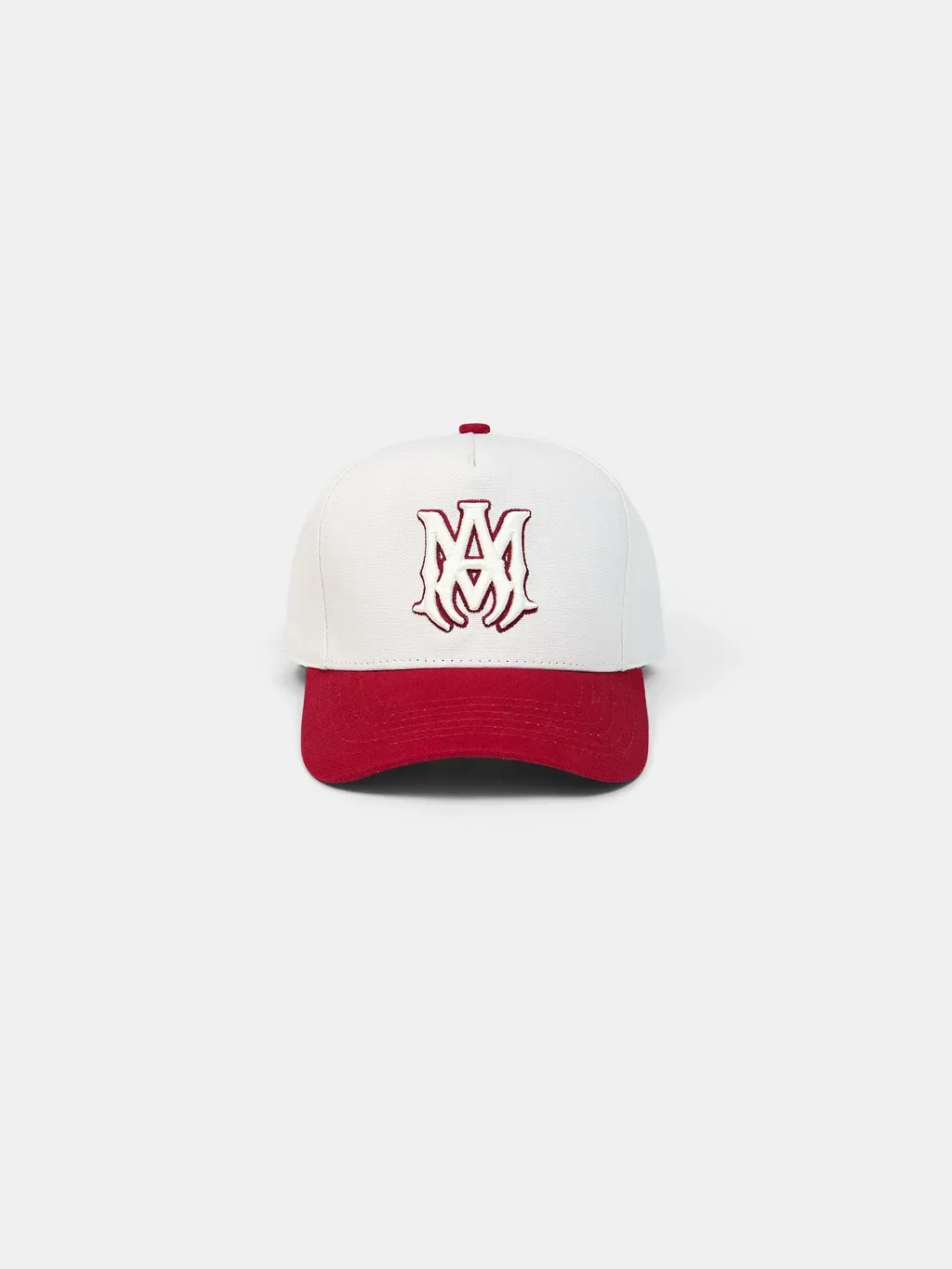 Ma Outline Two Tone Canvas Hat - Red Rose