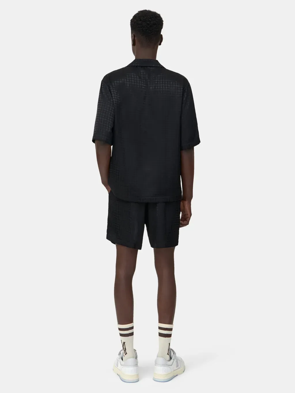 Ma Quad Jacquard Camp Shirt - Black