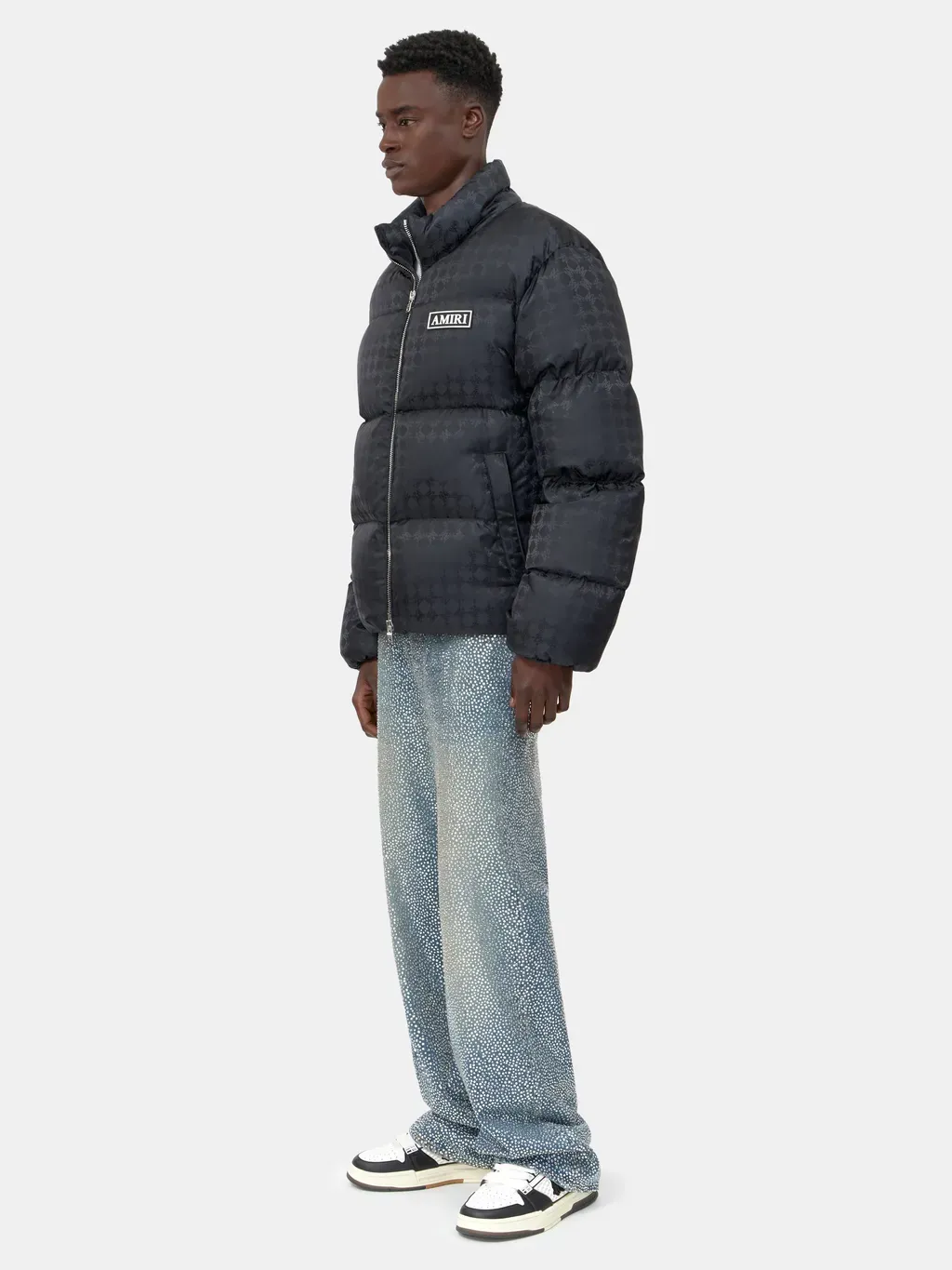 Ma Quad Jacquard Down Jacket - Black