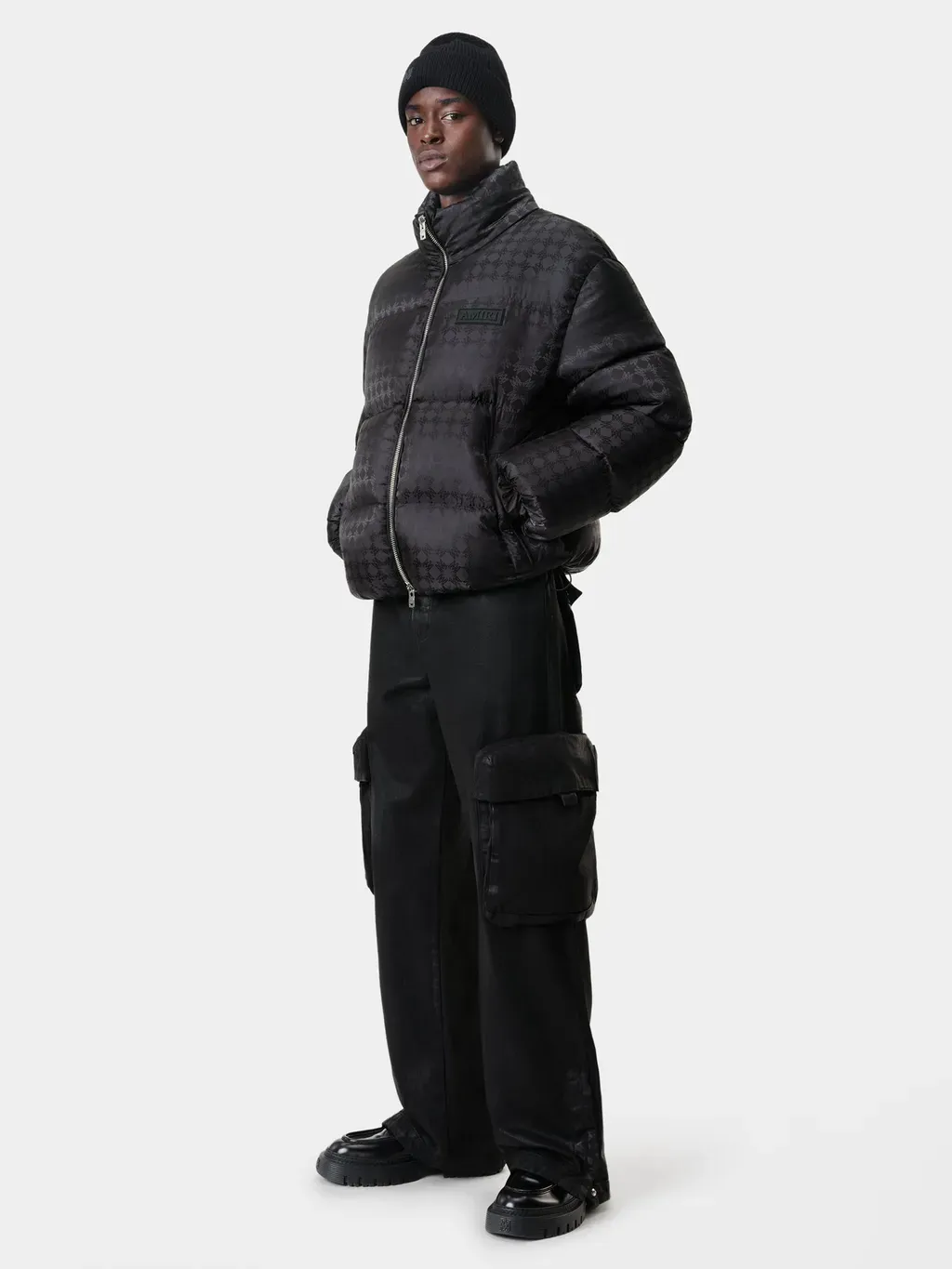 Ma Quad Jacquard Down Jacket - Black