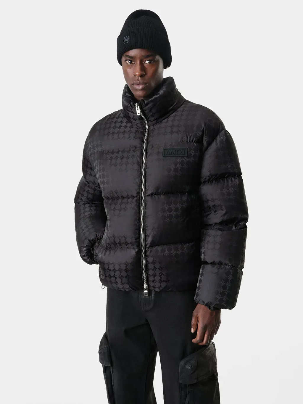Ma Quad Jacquard Down Jacket - Black