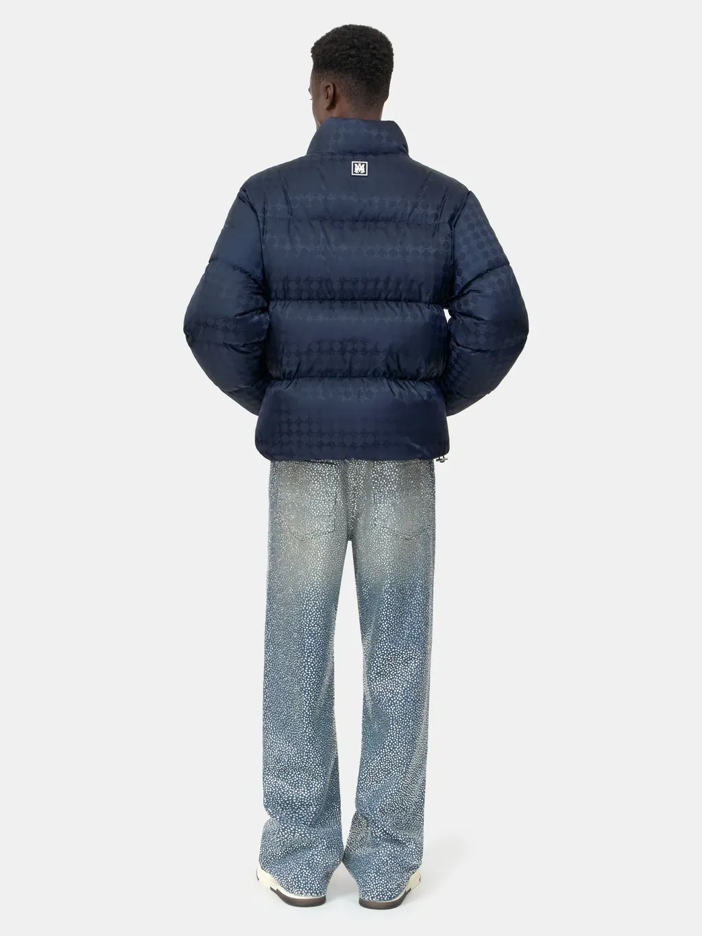Ma Quad Jacquard Down Jacket - Midnight Blue