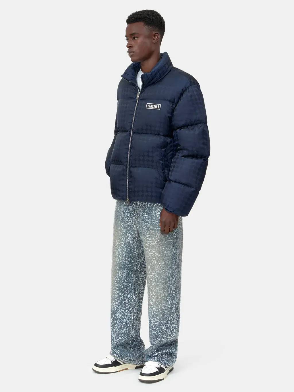 Ma Quad Jacquard Down Jacket - Midnight Blue