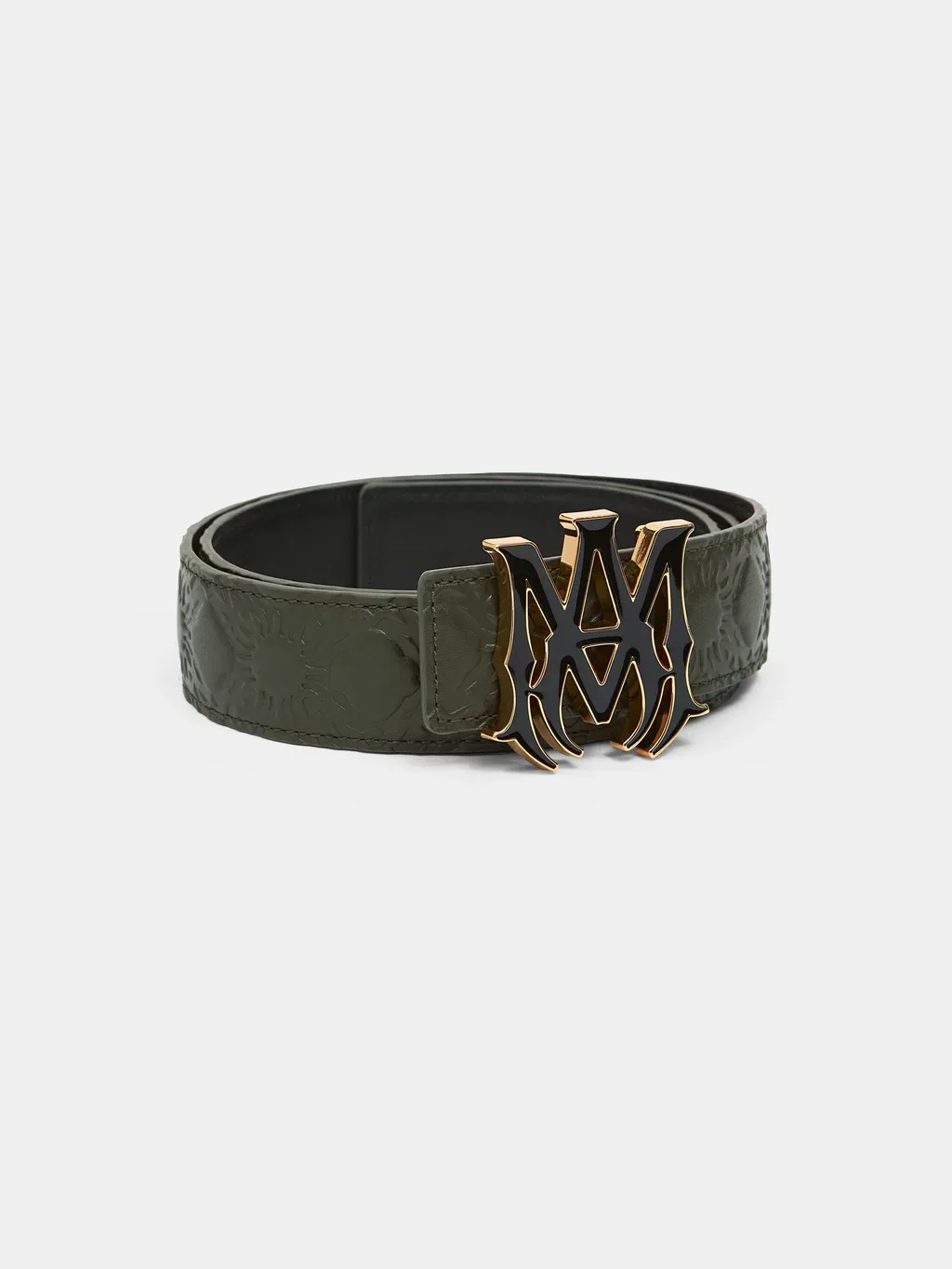 Ma Quad Leather 4Cm Belt - Dark Sage