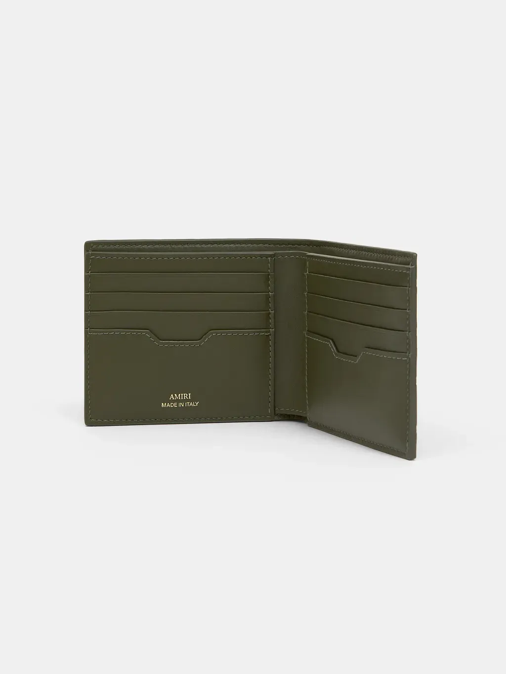 Ma Quad Leather Bifold - Dark Sage