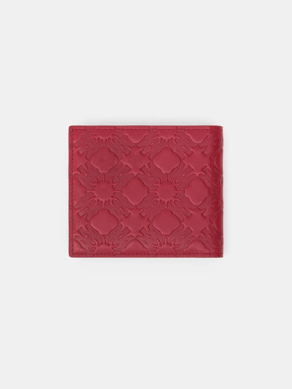 Ma Quad Leather Bifold - Red Rose