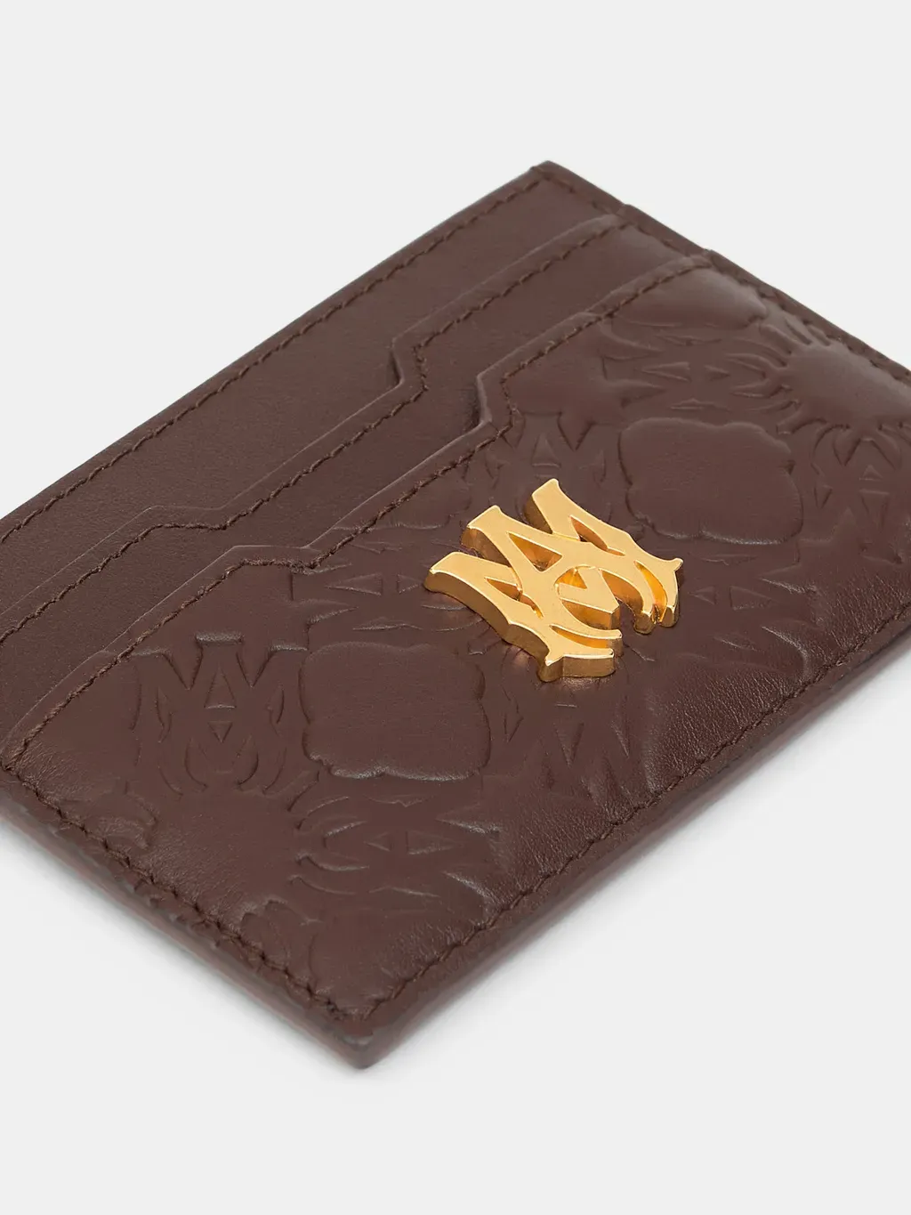 Ma Quad Leather Card Holder - Dark Brown