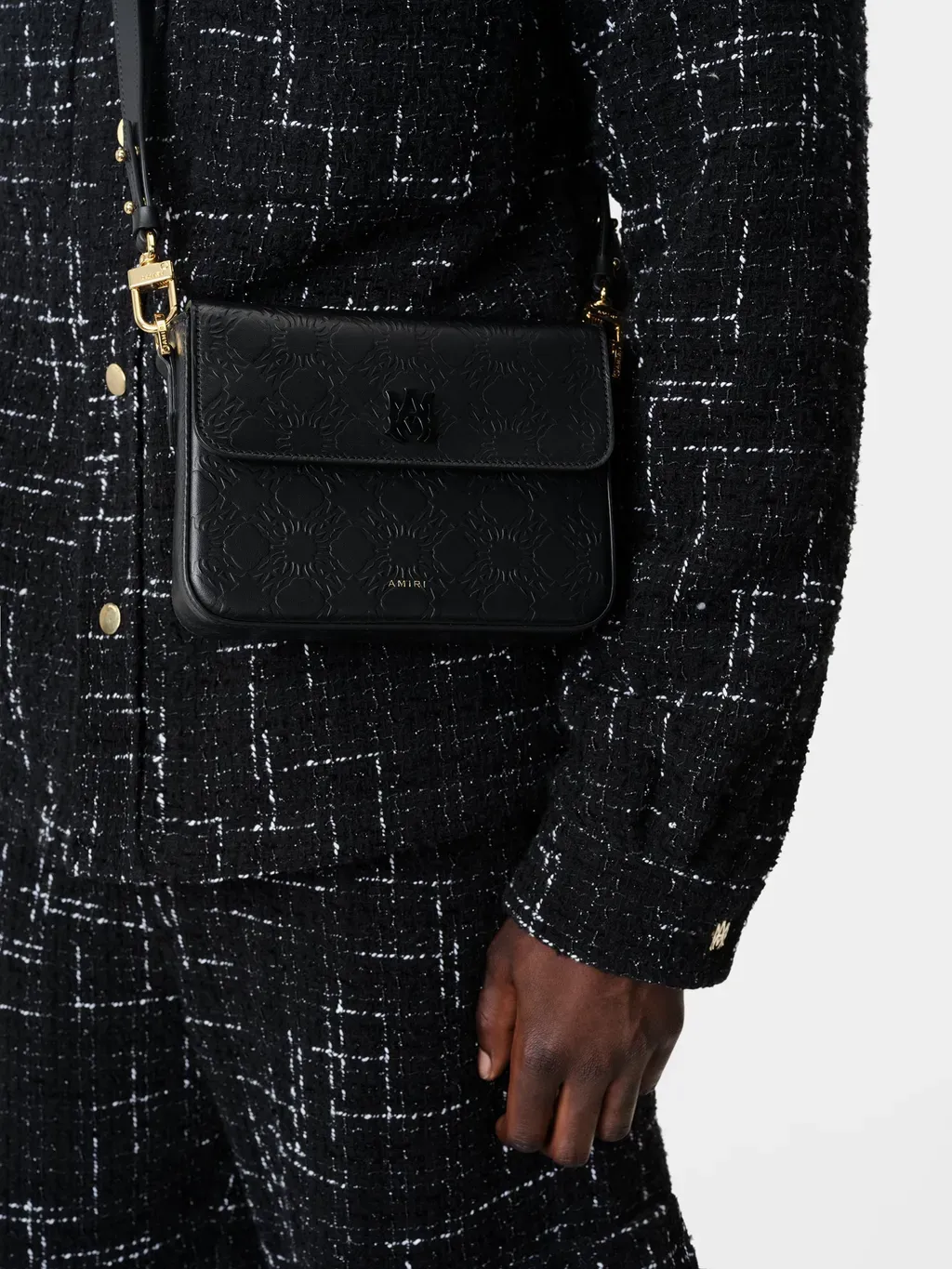 Ma Quad Leather Crossbody - Black