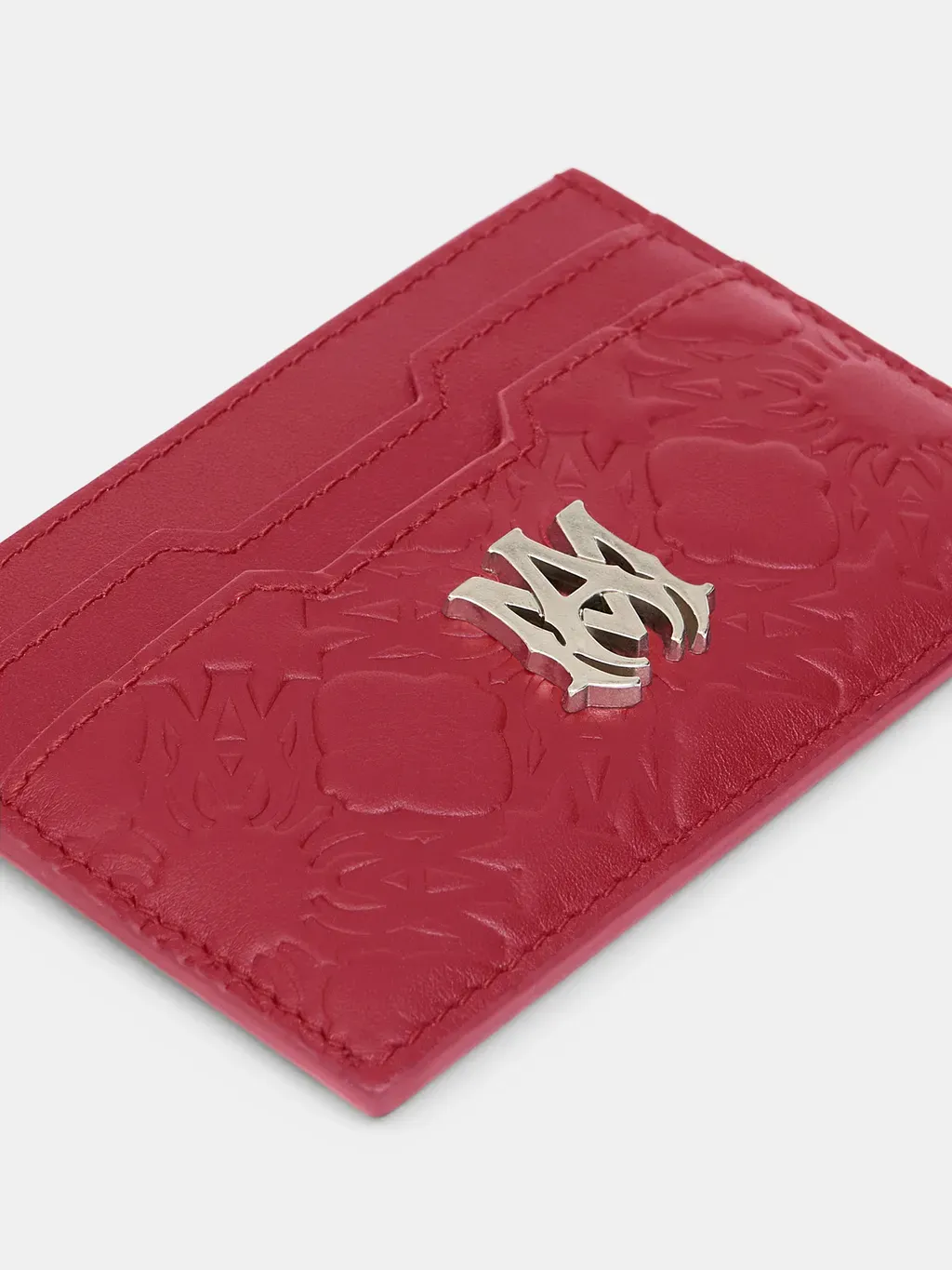 Ma Quad Leather Card Holder - Red Rose