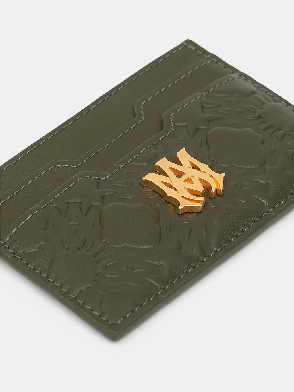 Ma Quad Leather Card Holder - Dark Sage