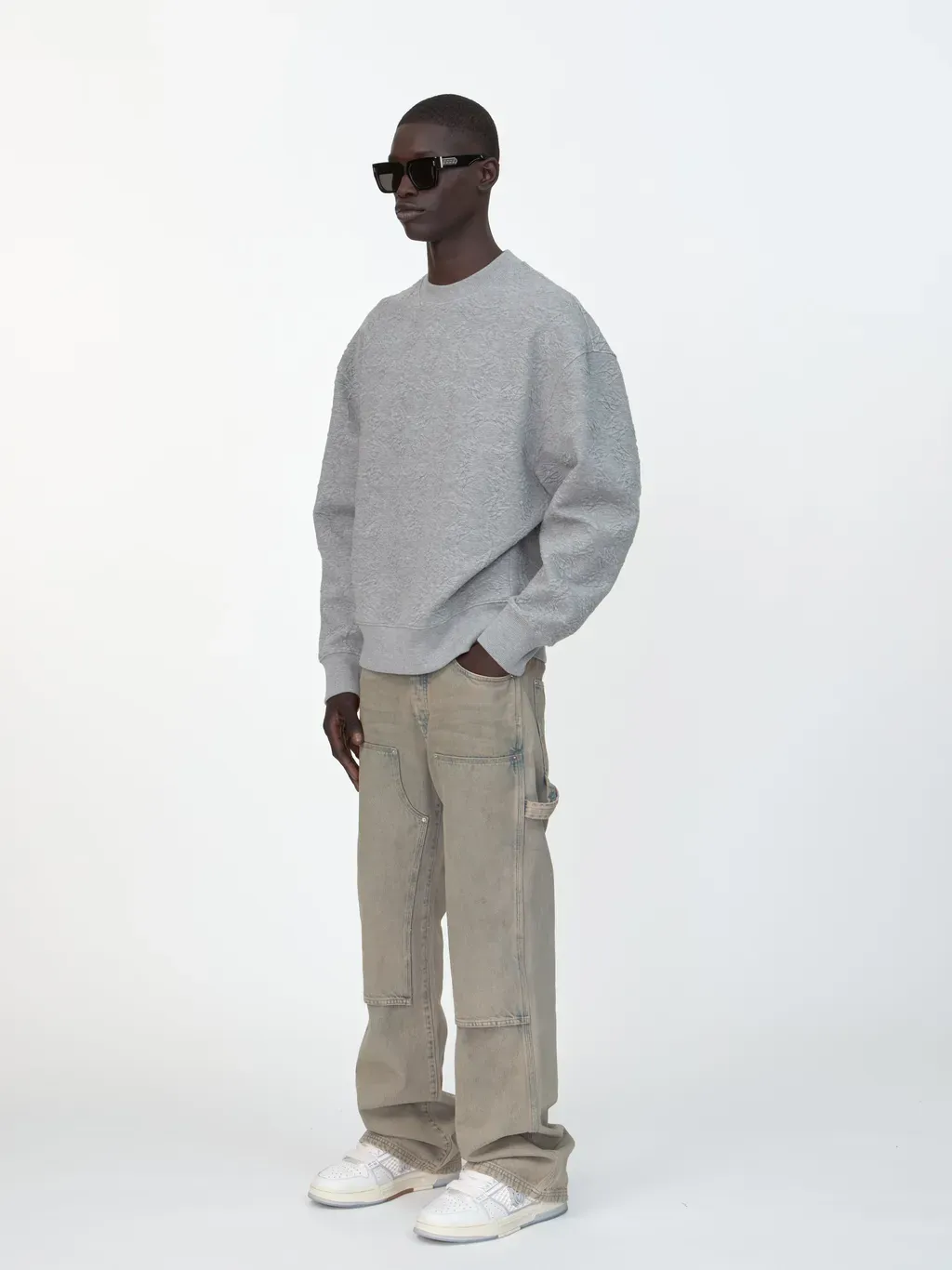 Ma Quad Oversized Crew - Stone