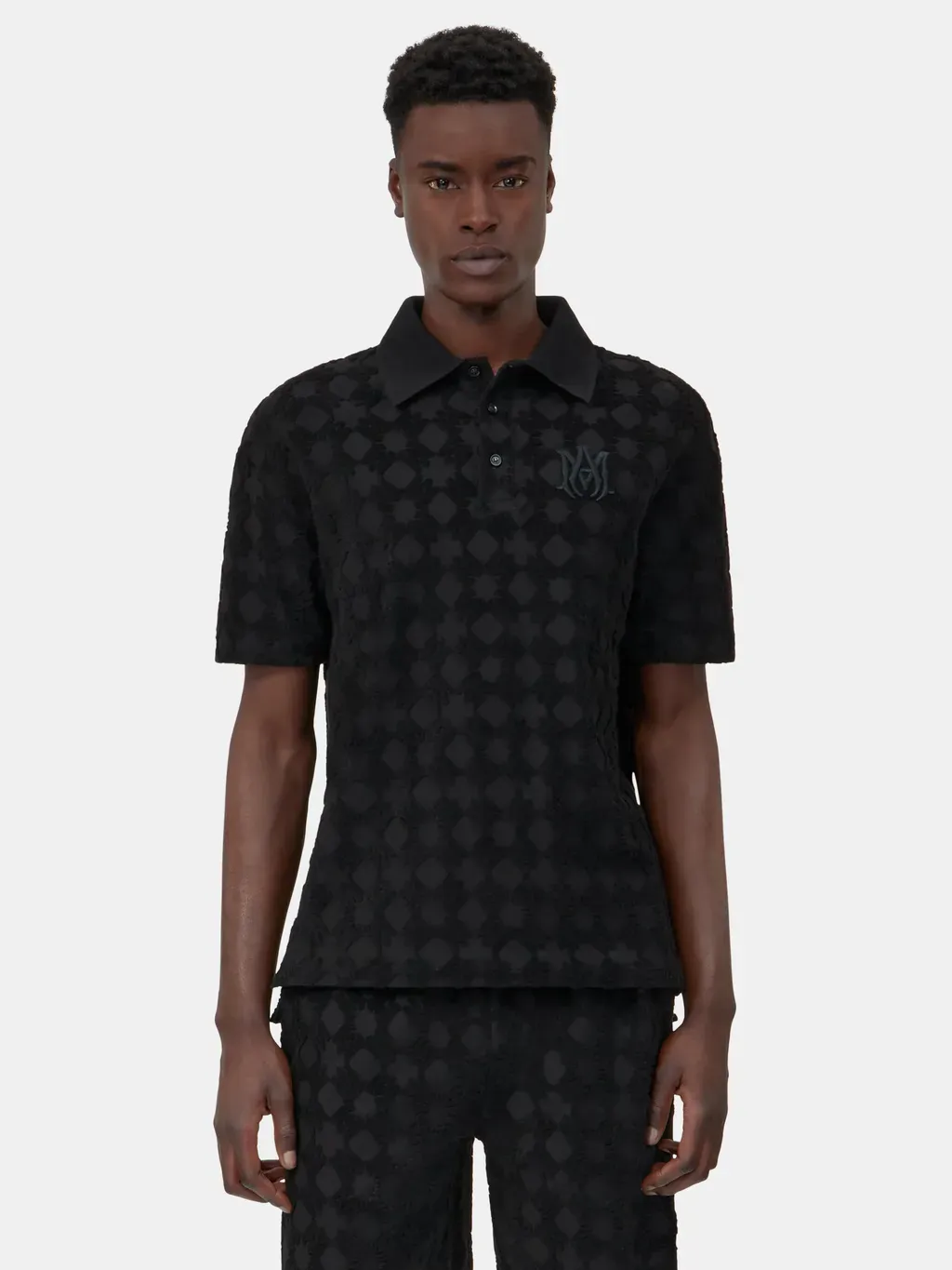 Ma Quad Toweling Polo - Black