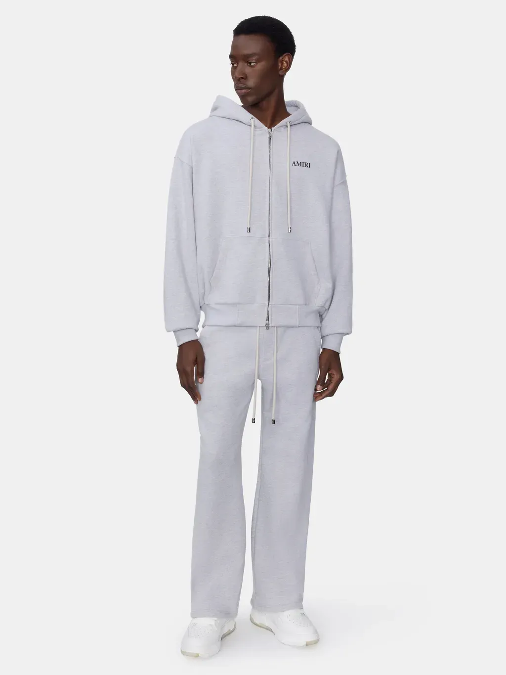 Relaxed Zip Up Hoodie - Heather Grey