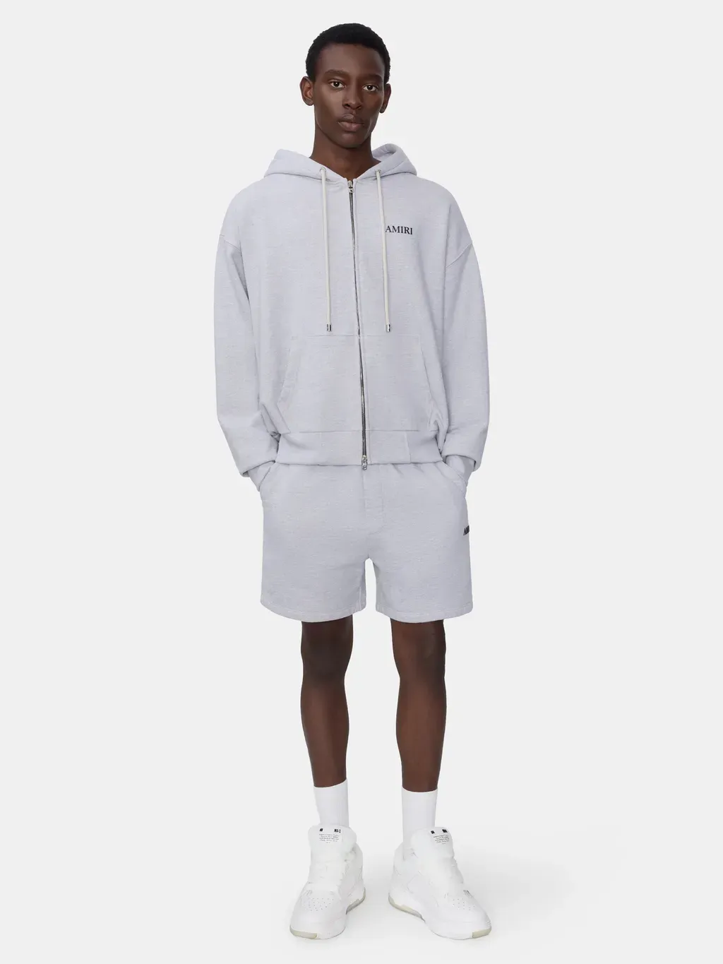 Relaxed Pull On Sweatshort - Heather Grey