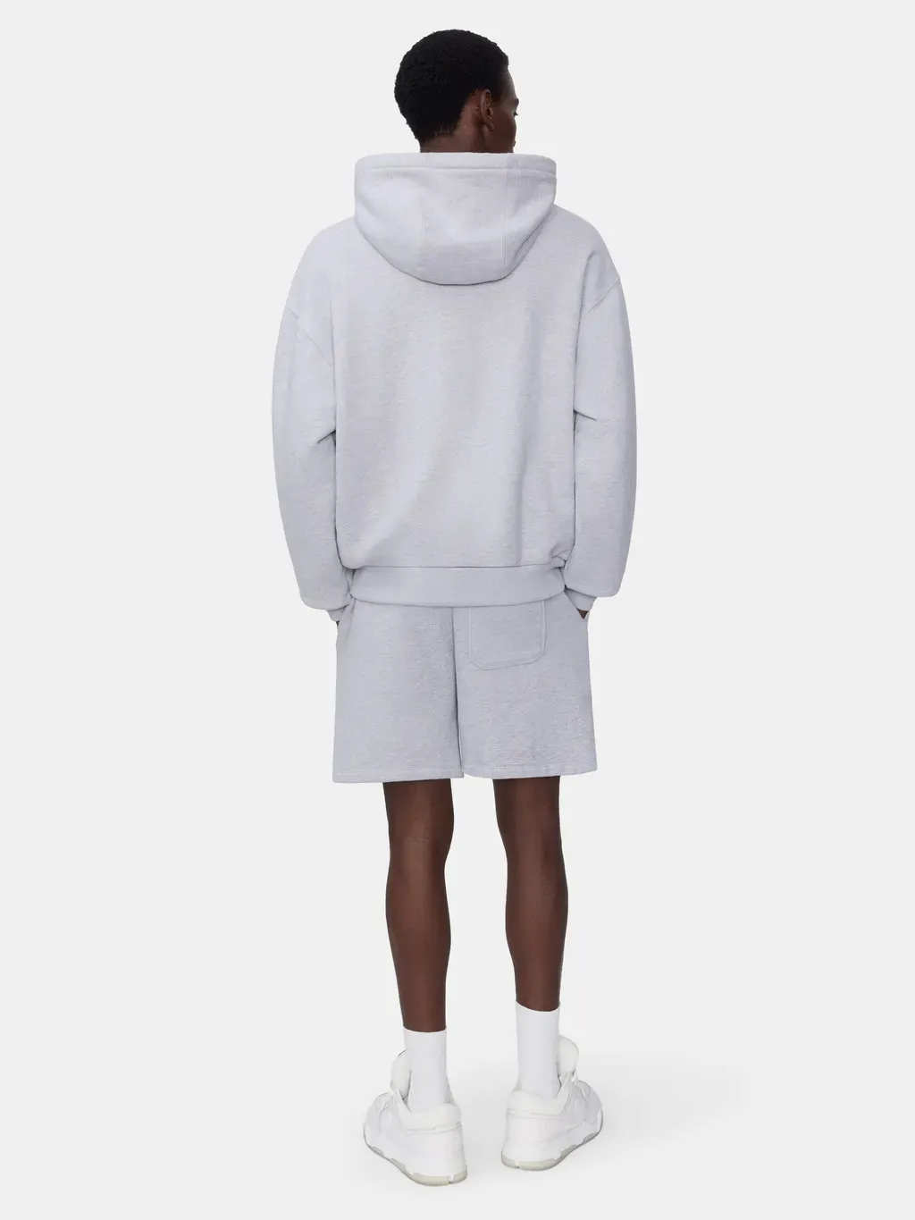 Relaxed Pull On Sweatshort - Heather Grey