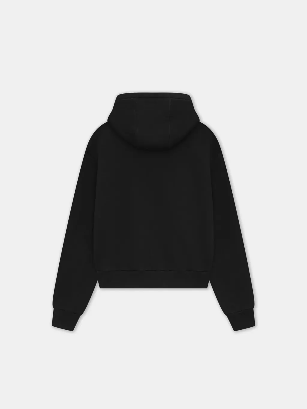 Relaxed Zip Up Hoodie - Black