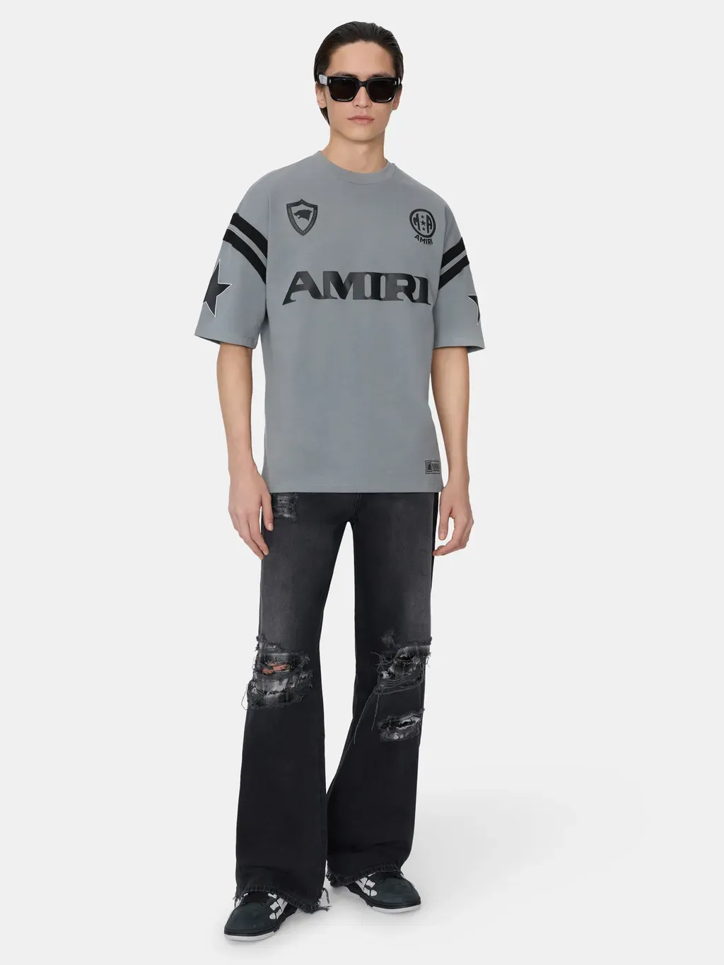Skate Tee Amiri Sport Oversized Tee - Stone