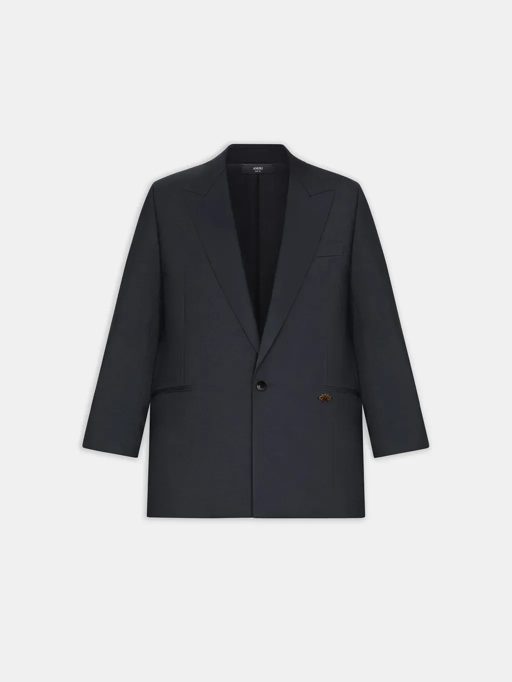 Single-Breasted Tuxedo Jacket - Black
