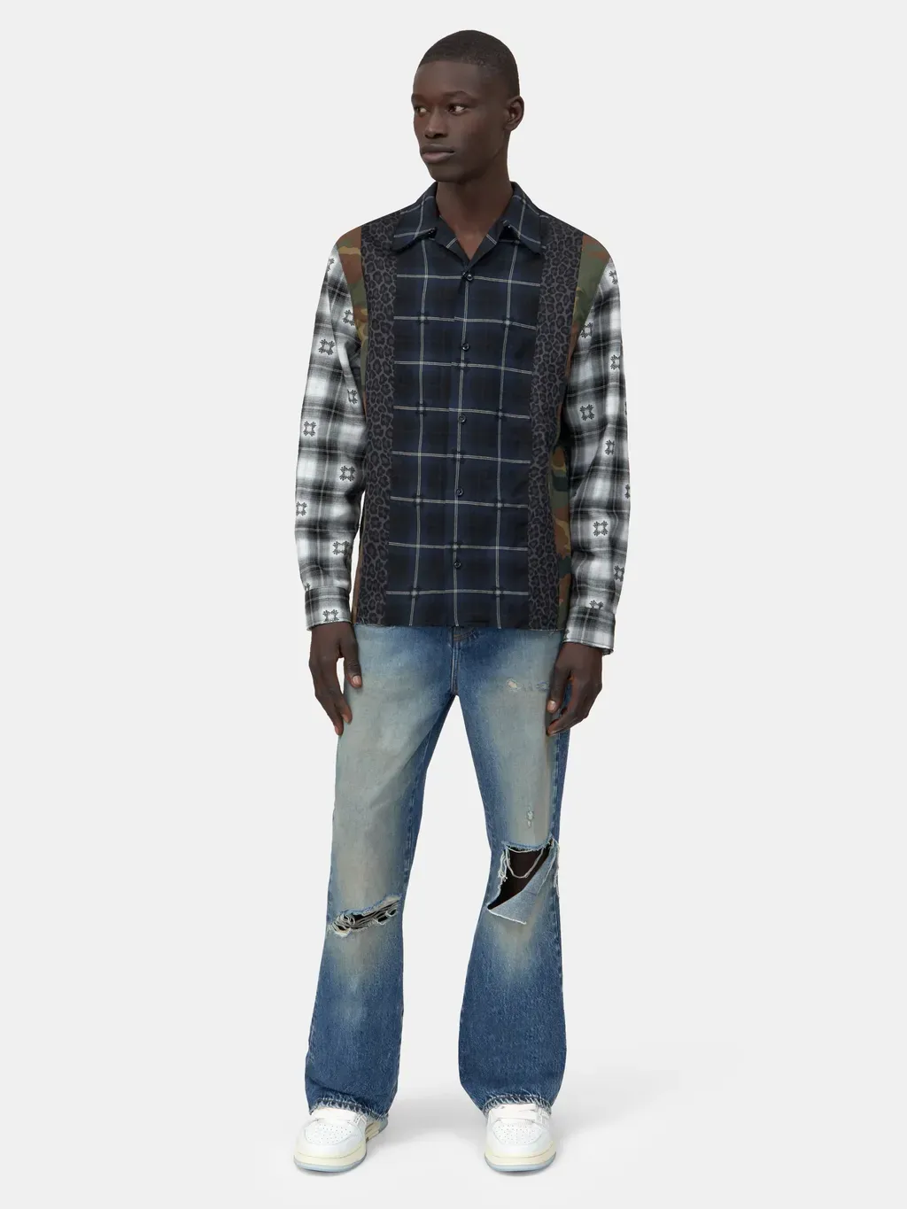 Spliced Ma Quad Flannel - Midnight Blue