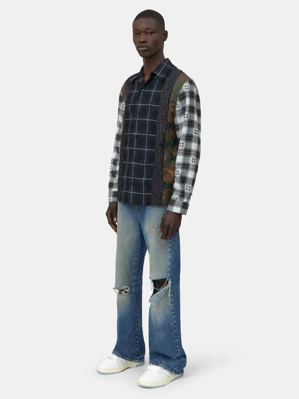 Spliced Ma Quad Flannel - Midnight Blue