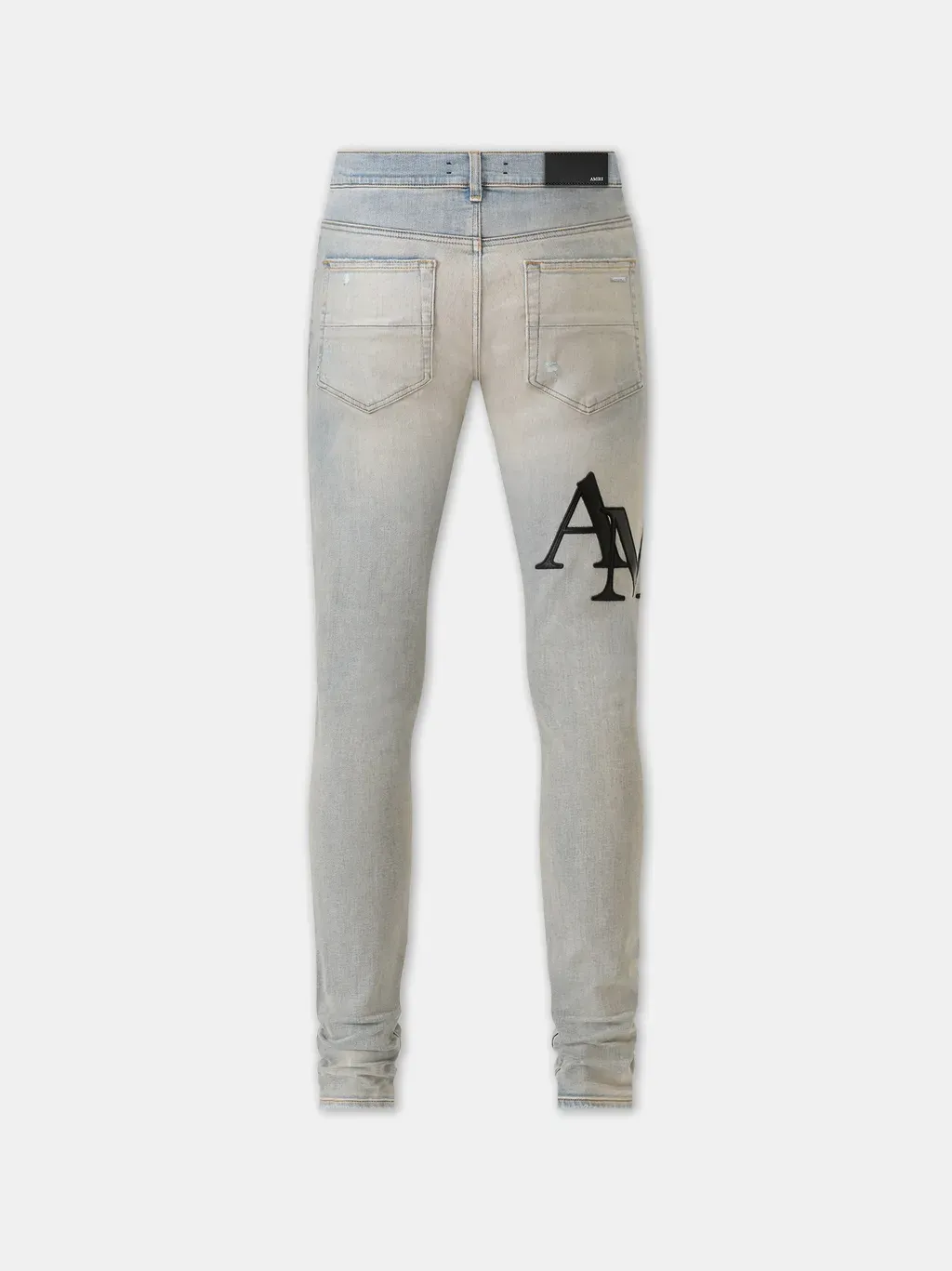 Staggered Logo Skinny Jean - Antique Indigo