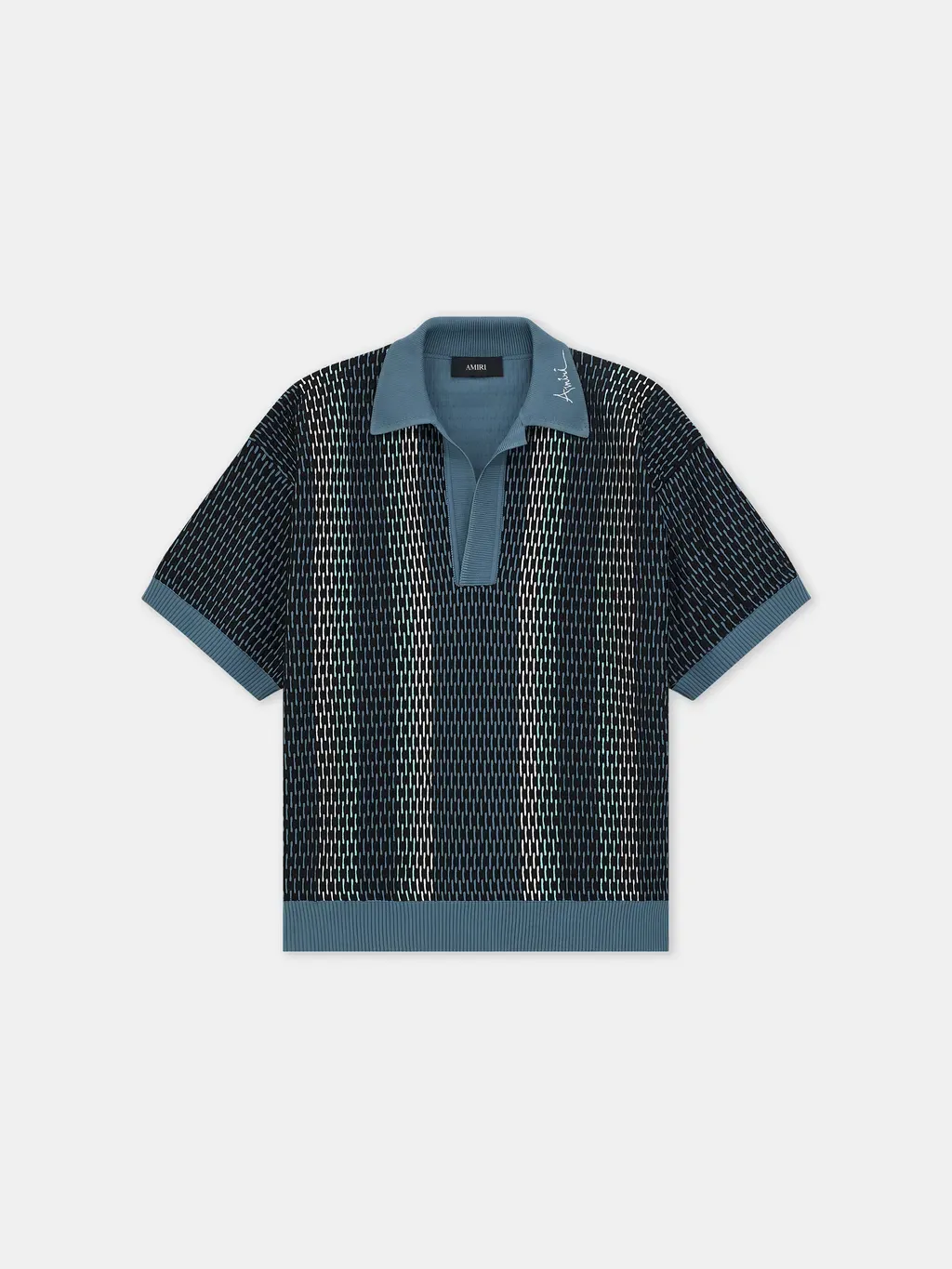 Striped Polo - Blue