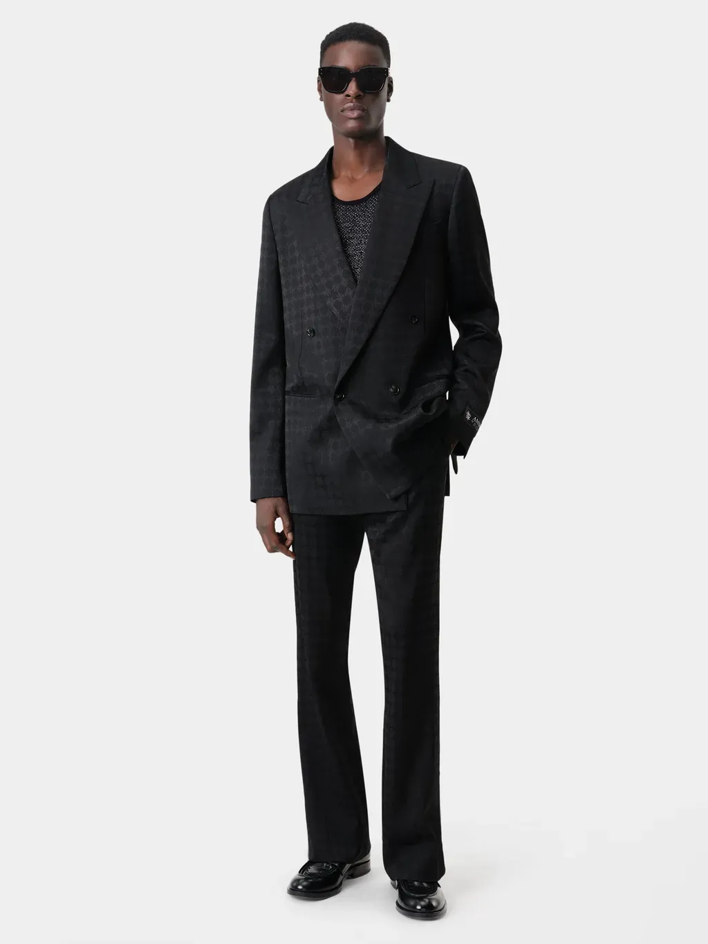 Tonal Ma Quad Double-Breasted Blazer - Black