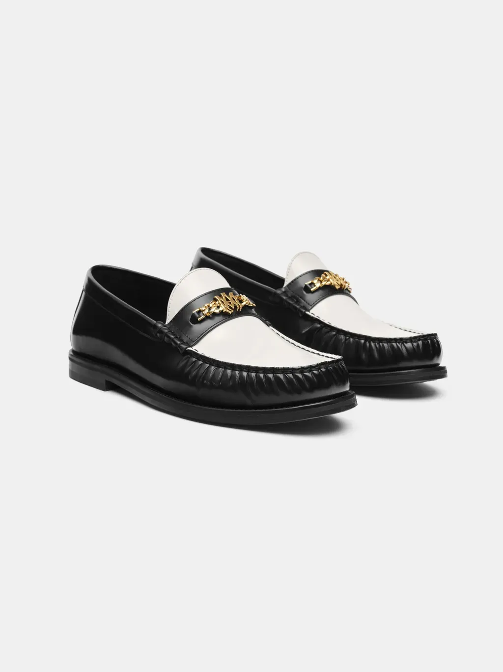 Two Tone Ma Chain Loafer - Black