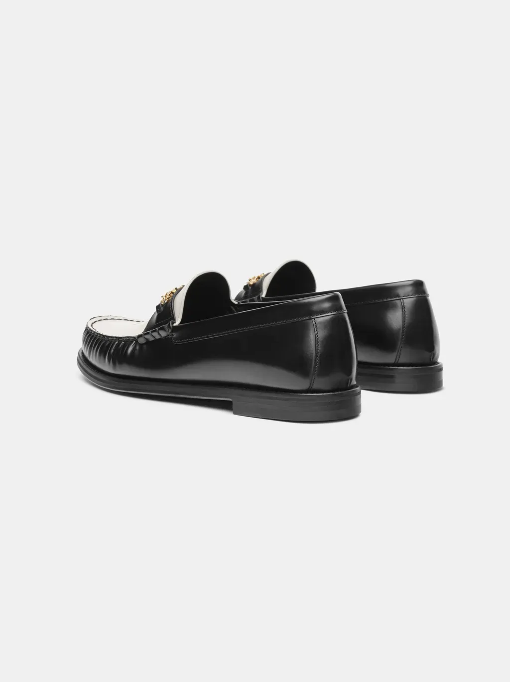 Two Tone Ma Chain Loafer - Black
