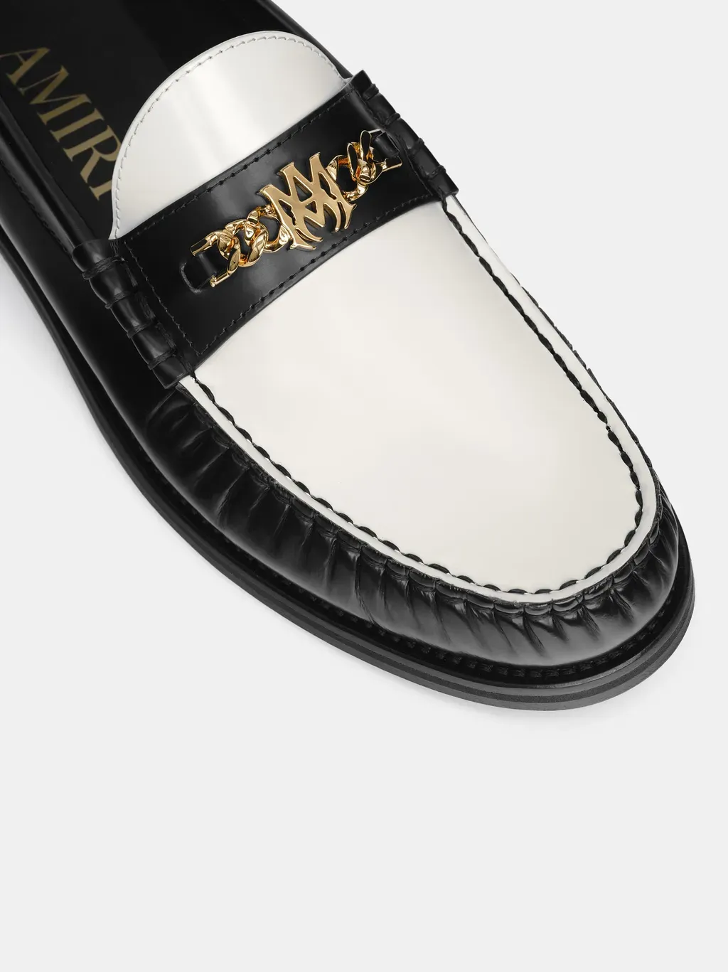 Two Tone Ma Chain Loafer - Black