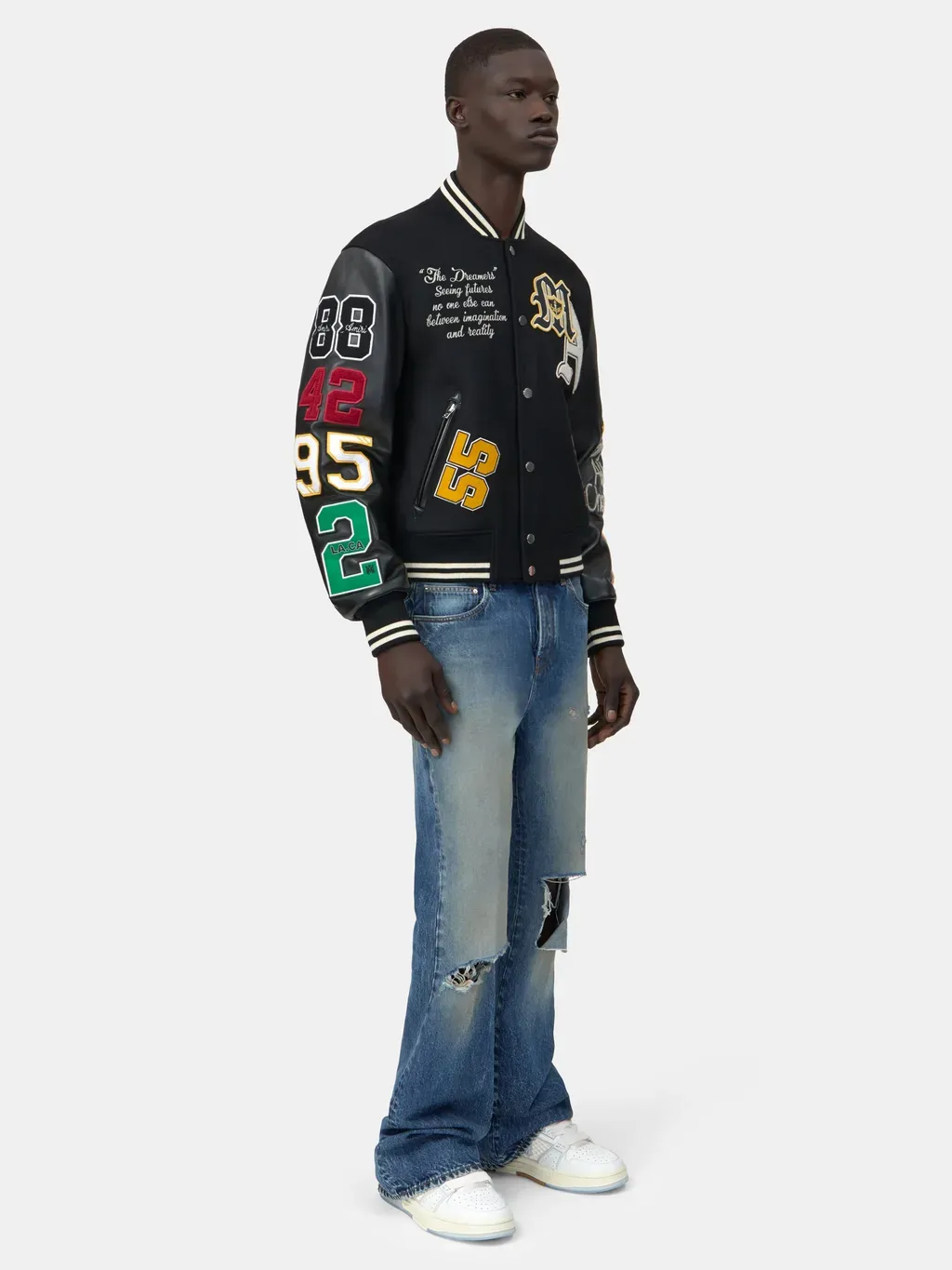 Varsity Patch Jacket - Black