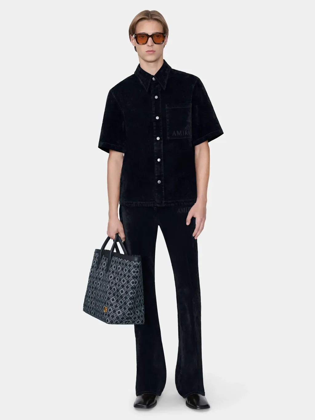 Velvet Flare Jean - Black
